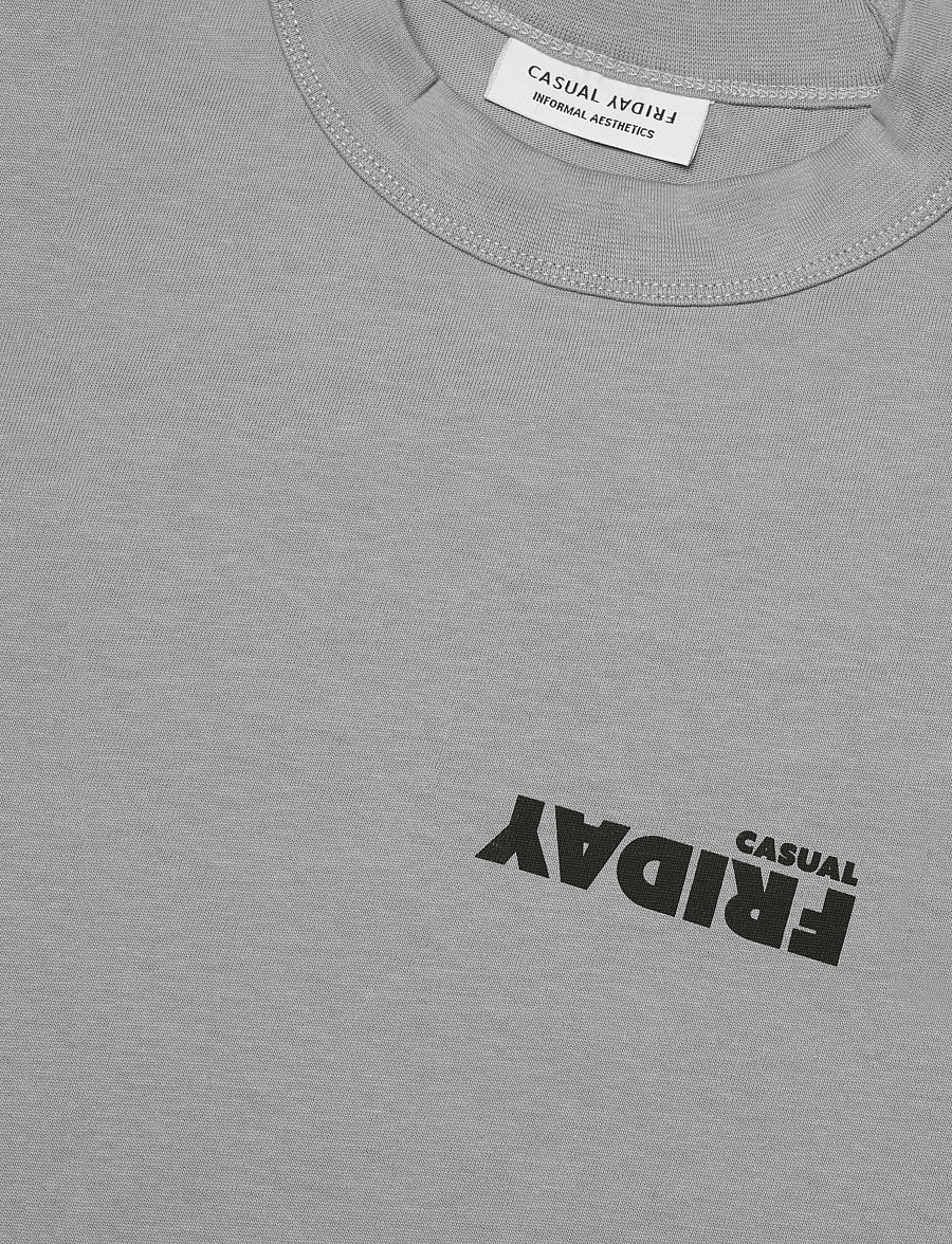 Casual Friday - CFEBBOT PRINTED T-SHIRT - sharkskin - 2