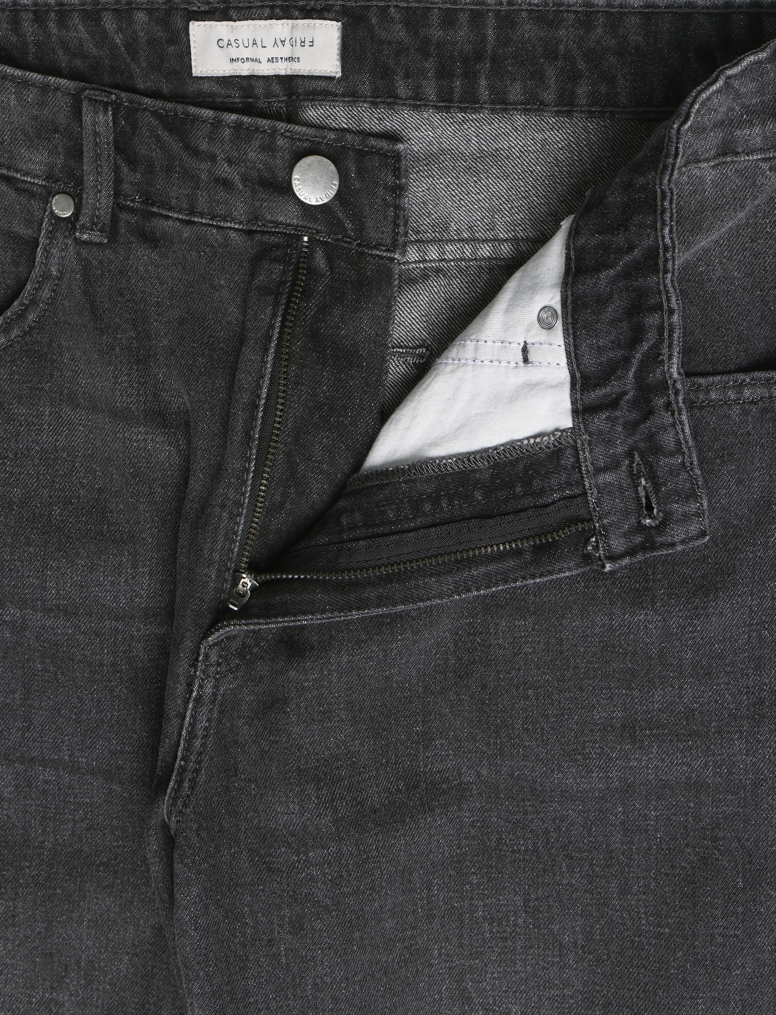 Casual Friday - CFHALLUND WIDE JEANS - 200440 dark grey denim - 3