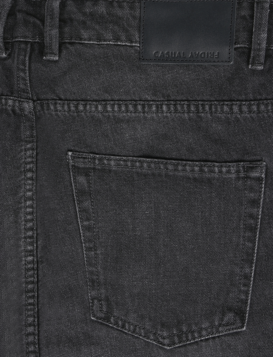 Casual Friday - CFHALLUND WIDE JEANS - 200440 dark grey denim - 4