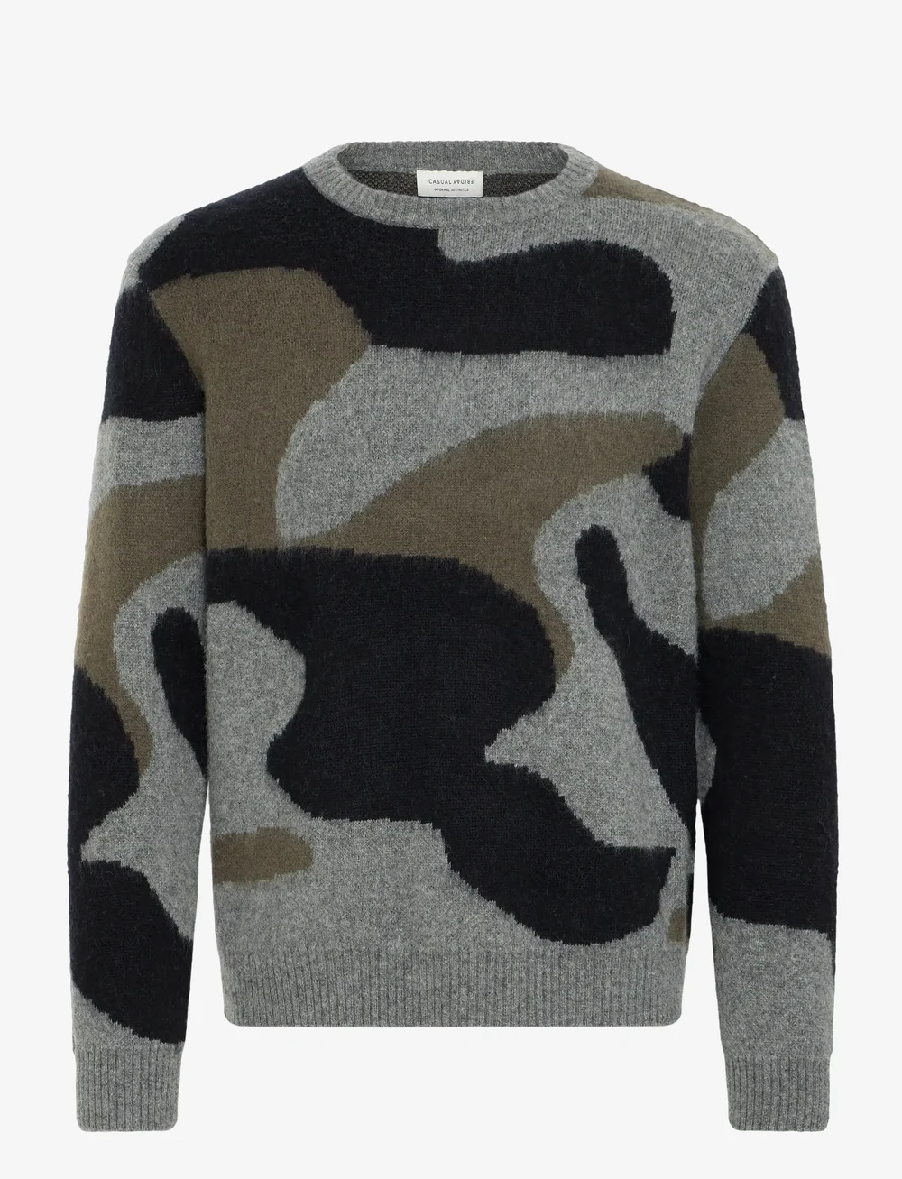 Casual Friday - CFESKO CREW NECK KNIT - megztiniai su apvalia apykakle - castlerock melange - 1