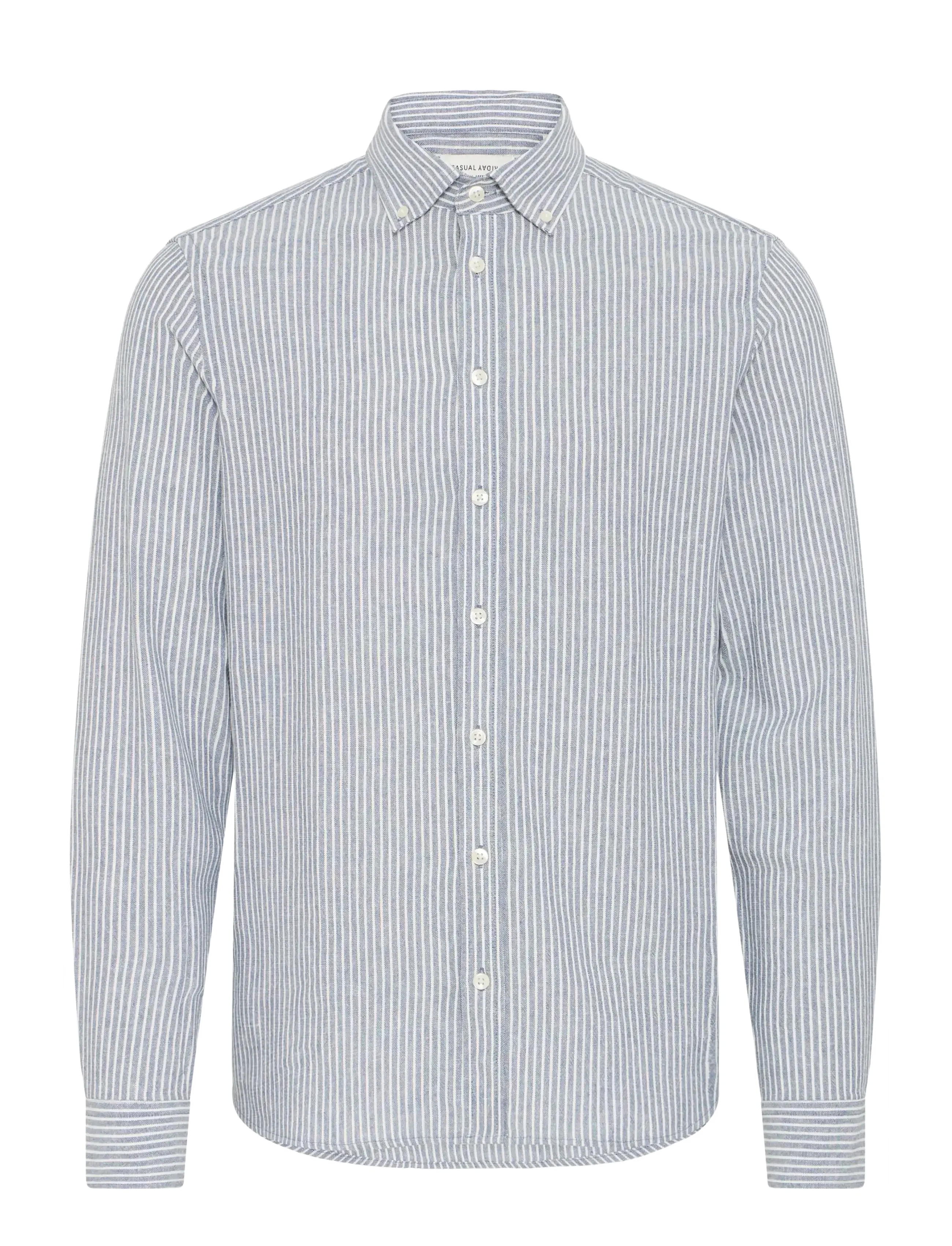 CASUAL FRIDAY Cfhanes Linen Mix Ls Shirt Blau - M - Herren