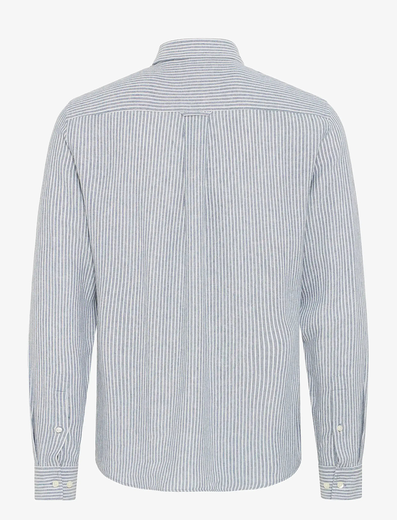 Casual Friday - CFHANES LINEN MIX LS SHIRT - gestreifte hemden - bering sea melange - 2