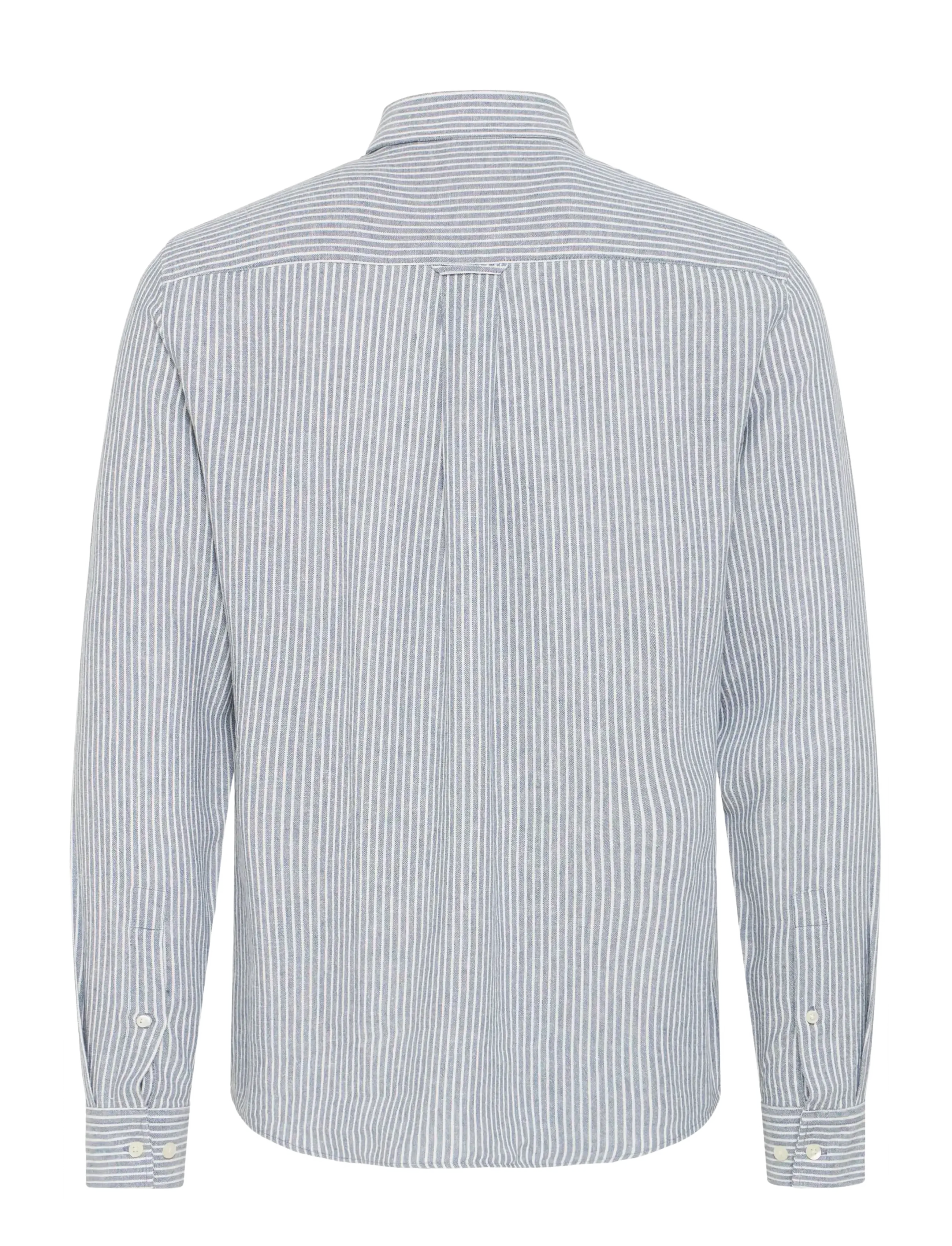 Casual Friday - CFHANES LINEN MIX LS SHIRT - stribede skjorter - bering sea melange - 2