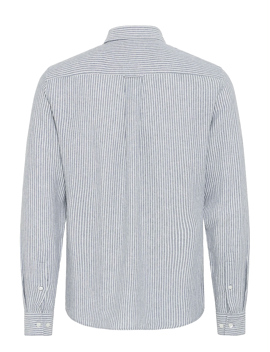 Casual Friday - CFHANES LINEN MIX LS SHIRT - stribede skjorter - bering sea melange - 2
