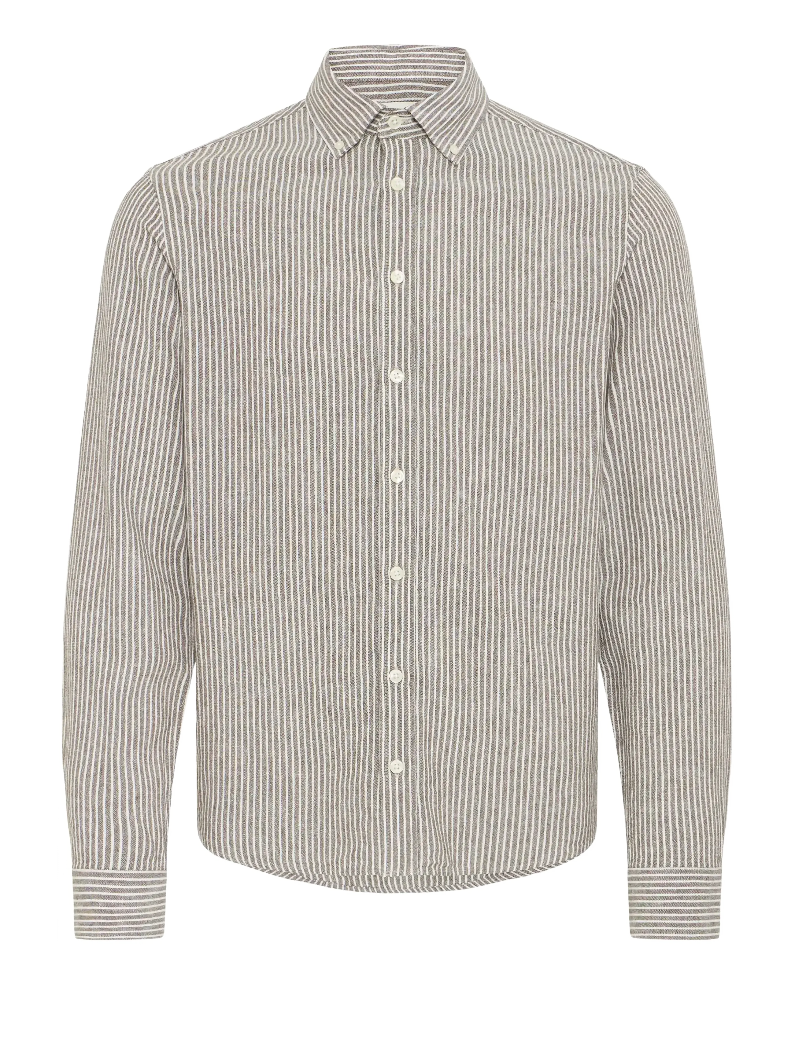 CASUAL FRIDAY Cfhanes Linen Mix Ls Shirt Braun - S - Herren