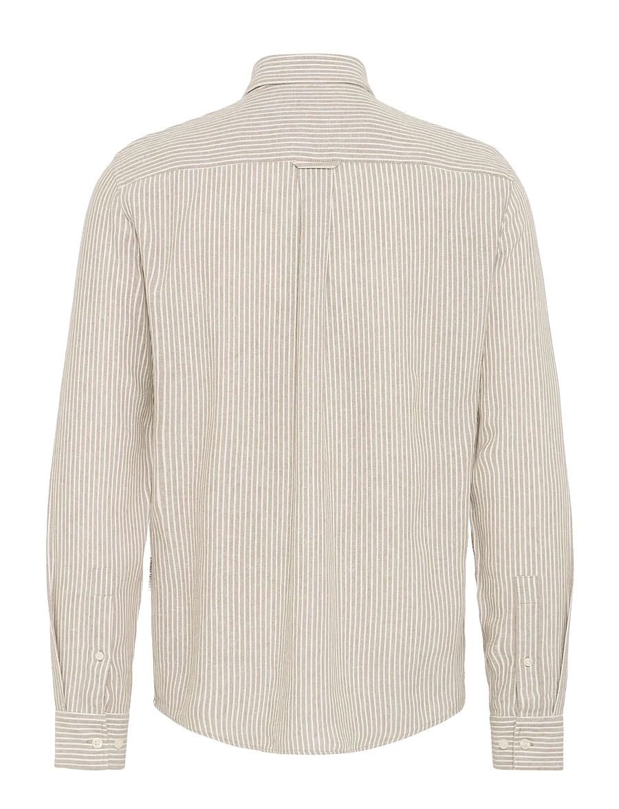 Casual Friday - CFHANES LINEN MIX LS SHIRT - stribede skjorter - silver sage - 2