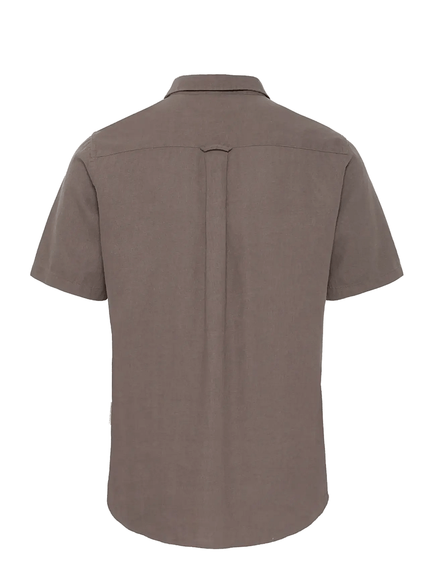Casual Friday - CFHANES SS LINEN MIX SHIRT - linased särgid - major brown - 1