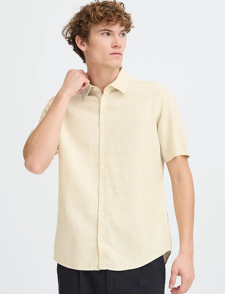 Casual Friday - CFHANES SS LINEN MIX SHIRT - koszule lniane - summer sand - 3