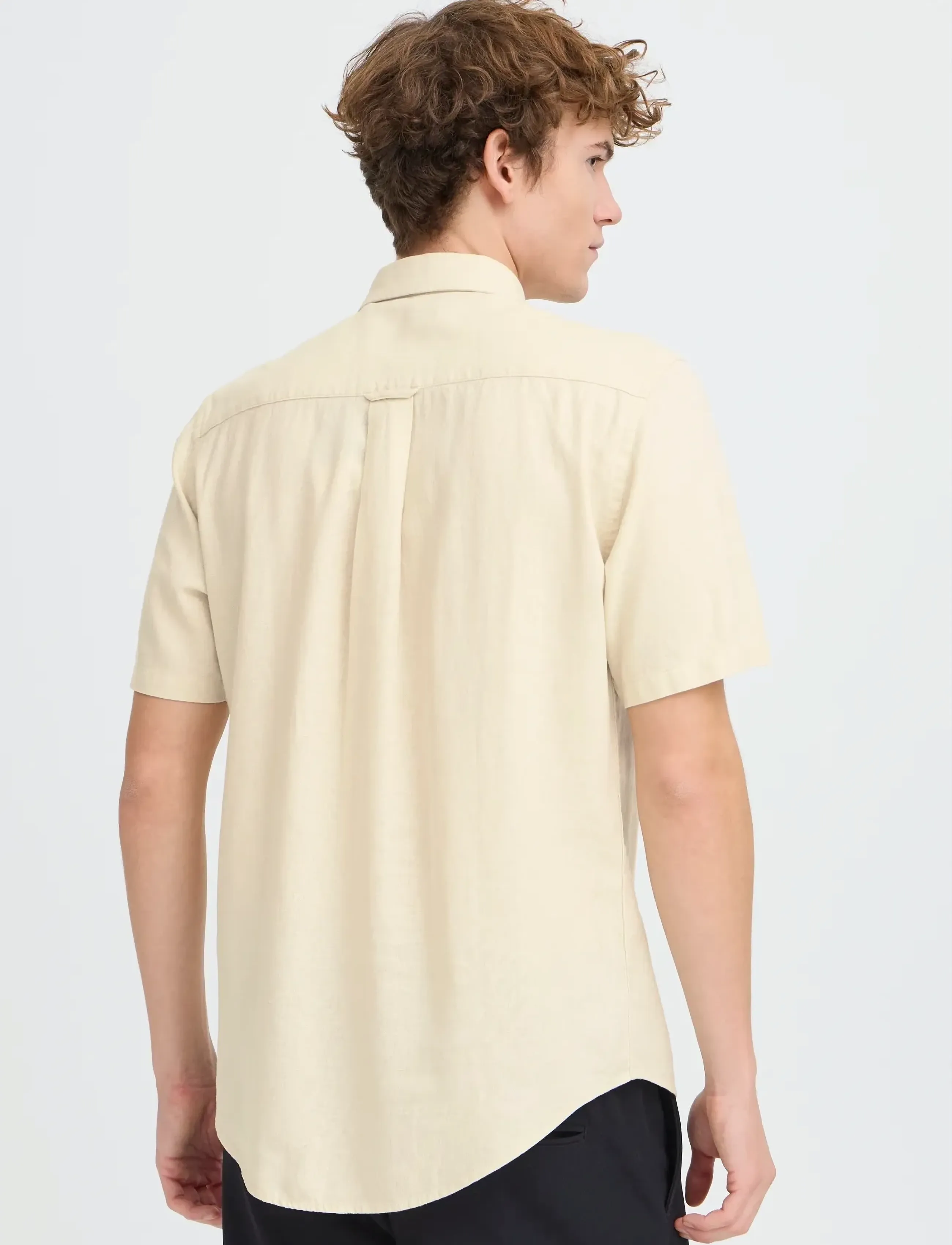 Casual Friday - CFHANES SS LINEN MIX SHIRT - hørskjorter - summer sand - 4