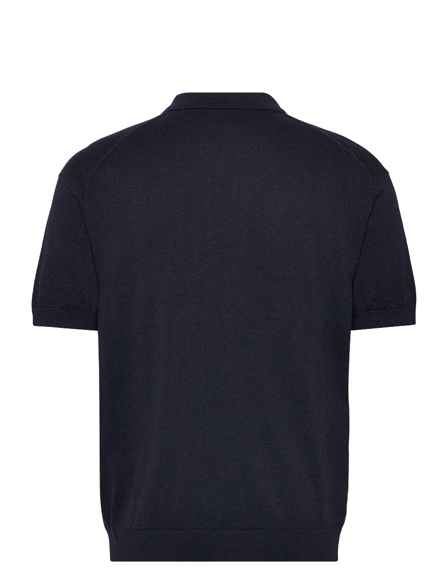 Casual Friday - CFBELLS SS CARDIGAN KNIT - kootud polosärgid - dark navy - 1