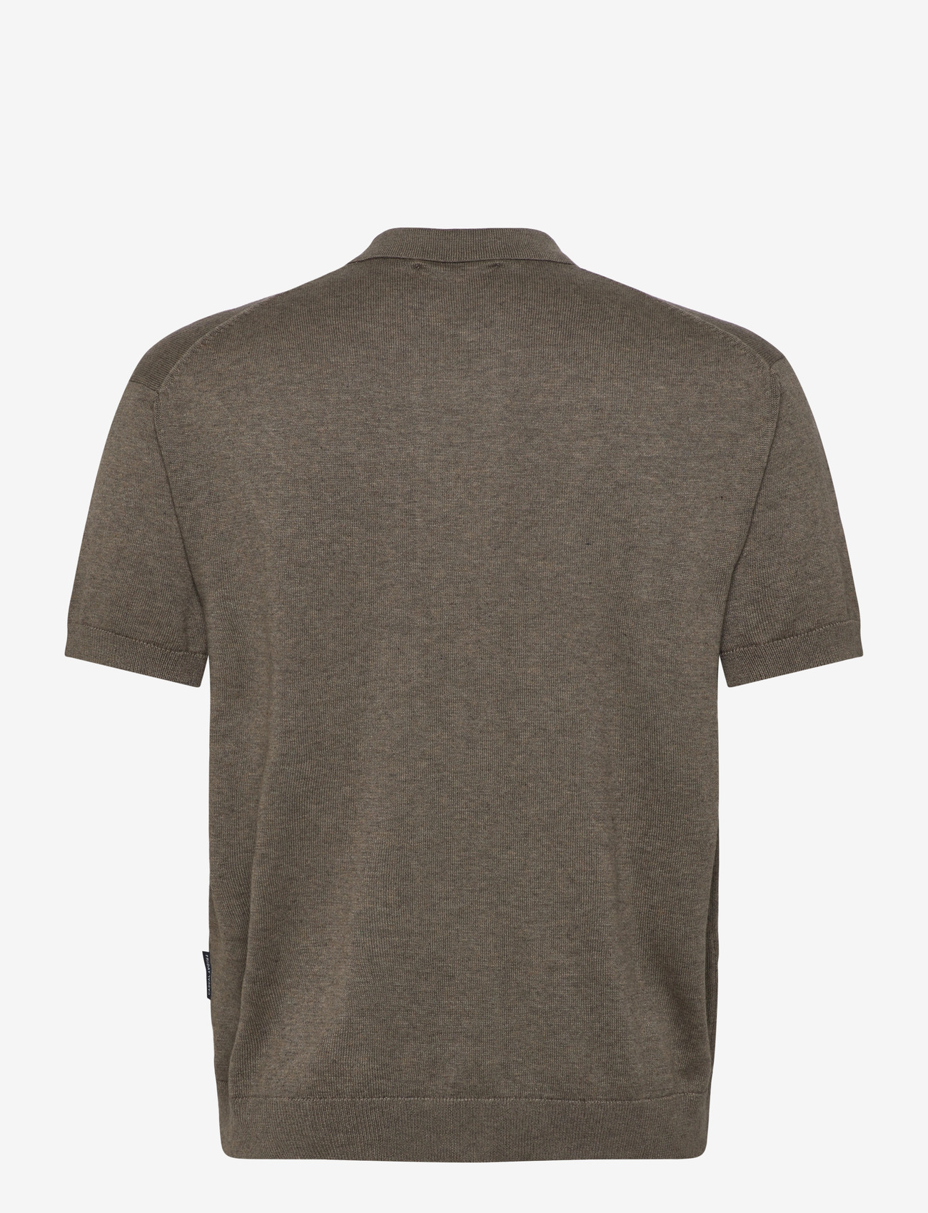 Casual Friday - CFBELLS SS CARDIGAN KNIT - kootud polosärgid - major brown melange - 1