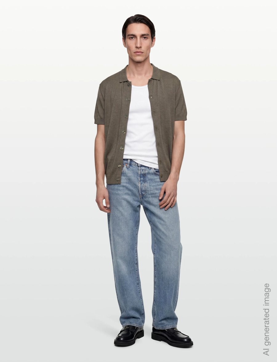 Casual Friday - CFBELLS SS CARDIGAN KNIT - langärmlige strick-polohemden - major brown melange - 0