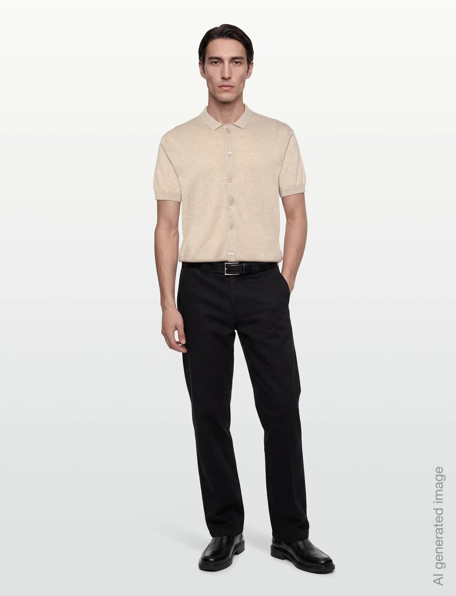 Casual Friday - CFBELLS SS CARDIGAN KNIT - knitted polos - summer sand melange - 0