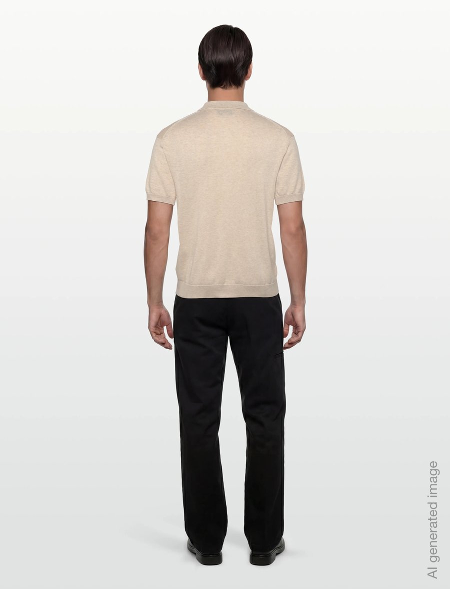 Casual Friday - CFBELLS SS CARDIGAN KNIT - knitted polos - summer sand melange - 4