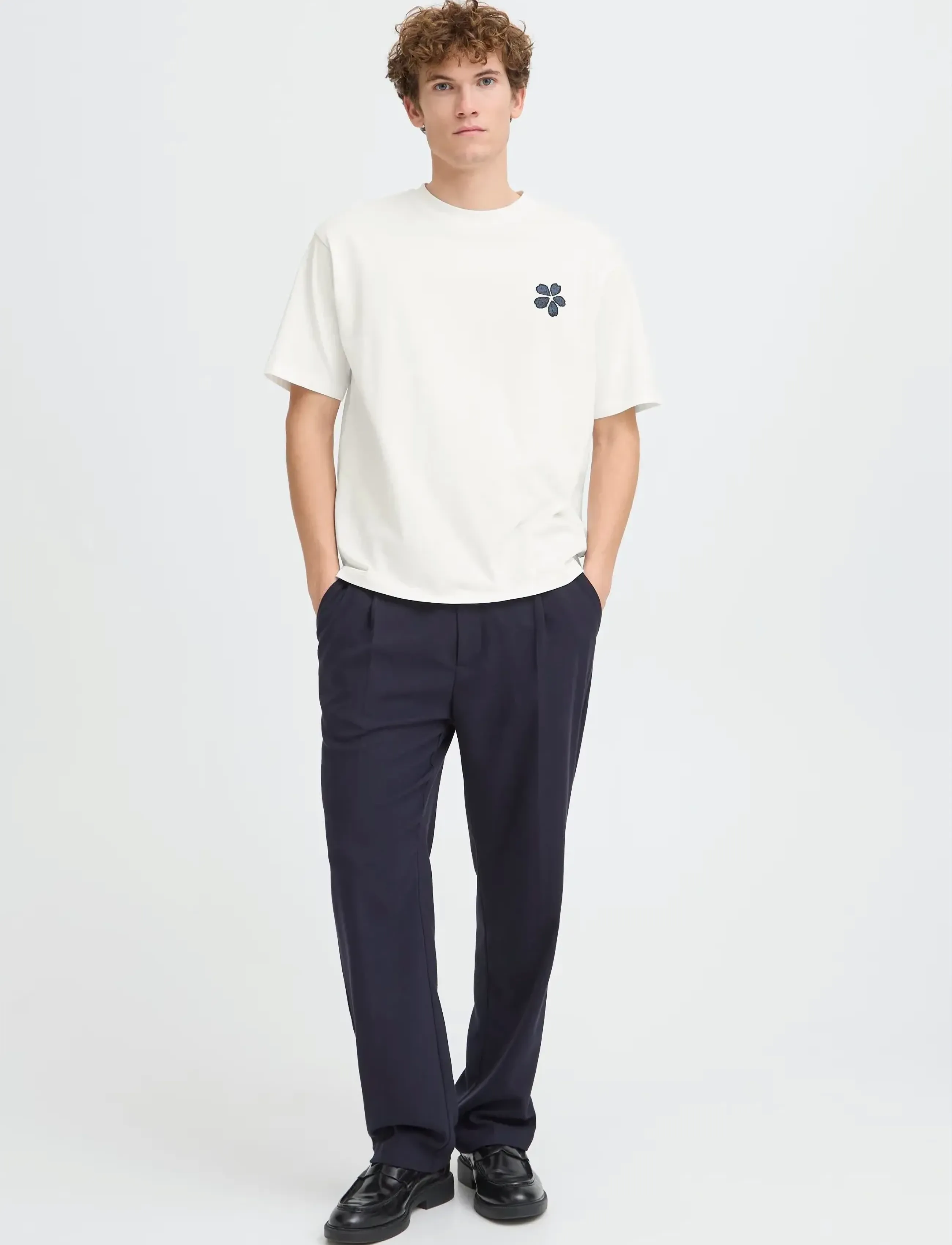 Casual Friday Cfarlan Relaxed T-Shirt, XXL, Cream, T-Shirts > Kortærmede, Herre