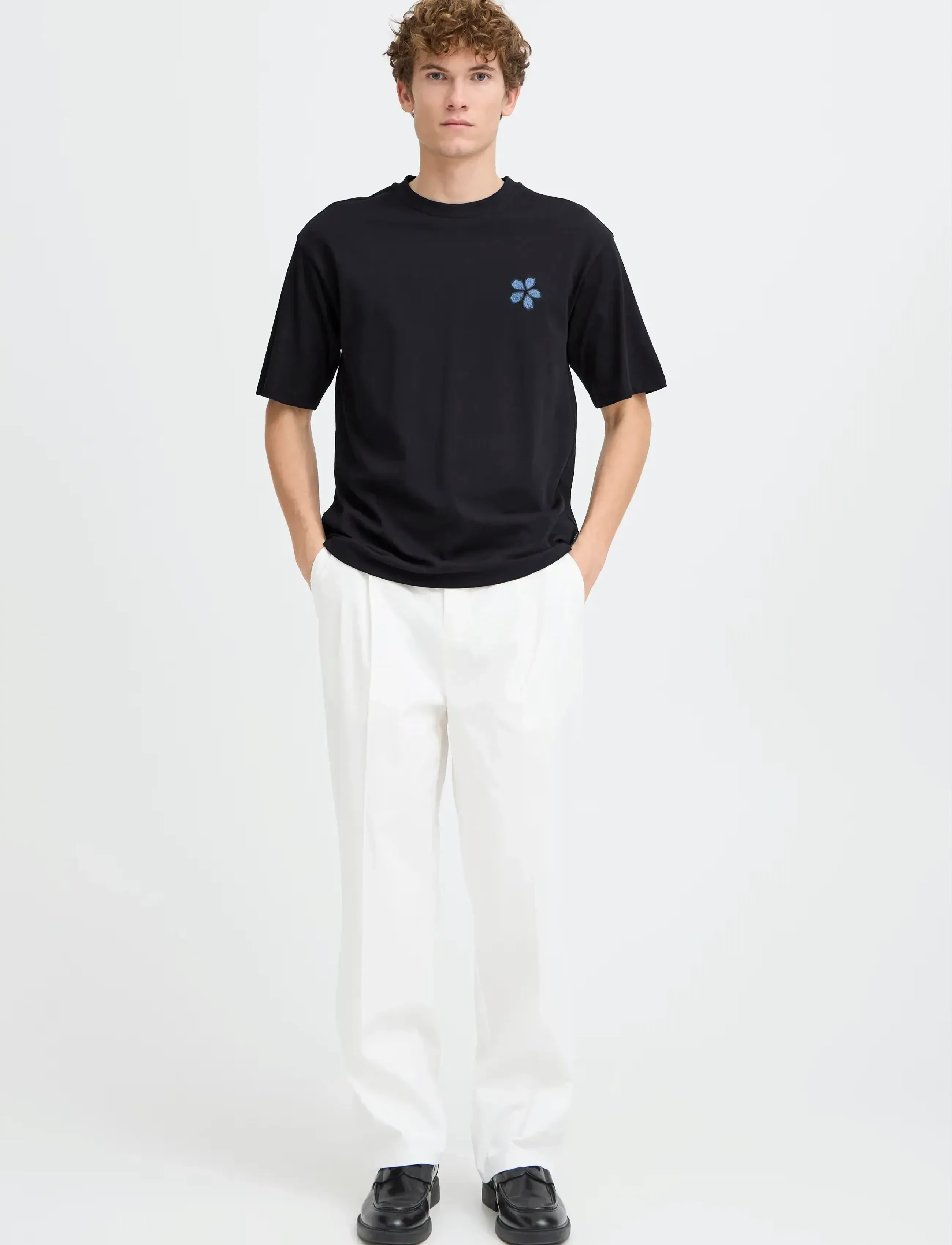 Casual Friday Cfarlan Relaxed T-Shirt, S, Black, T-Shirts > Kortærmede, Herre