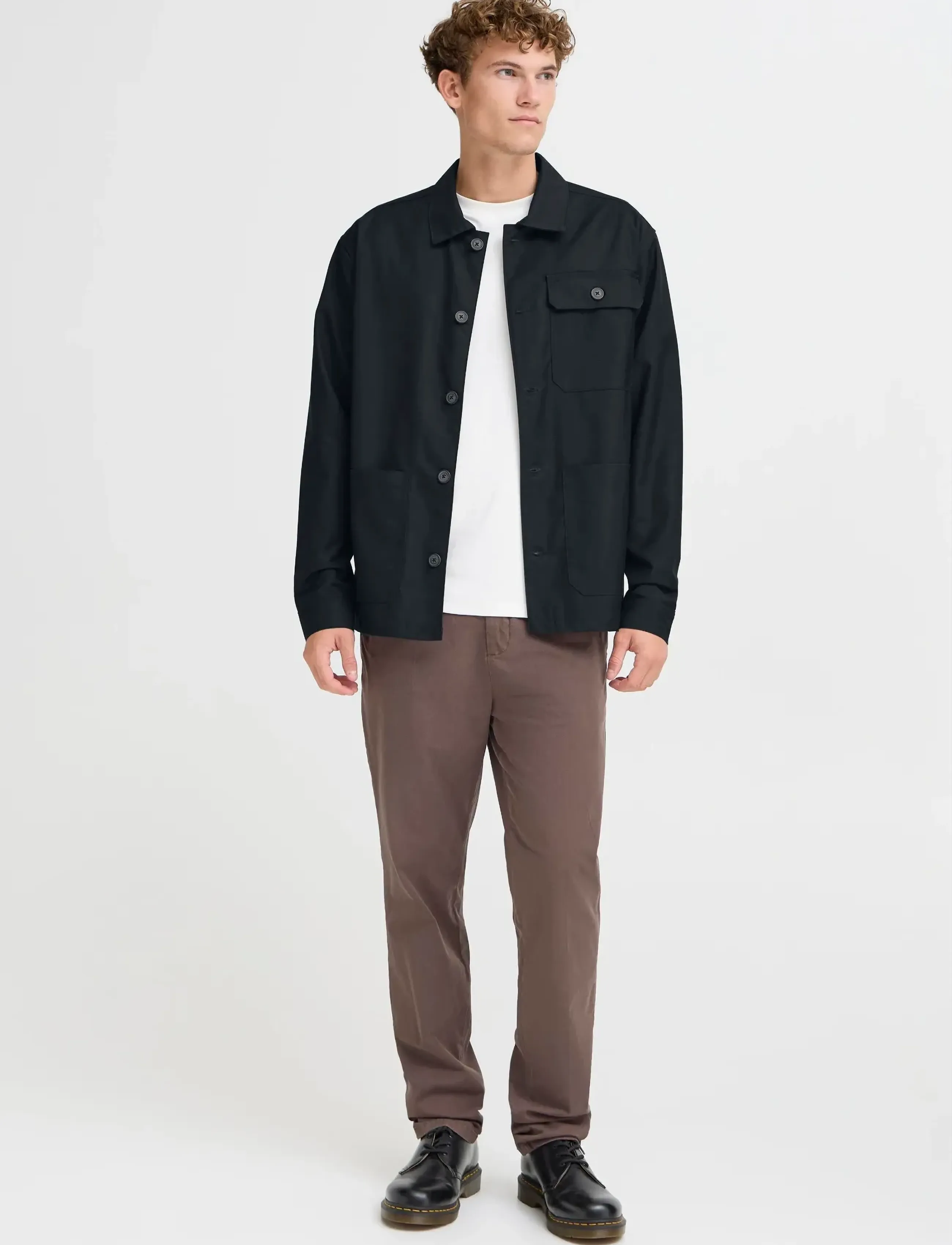 Casual Friday Cfevans Shacket, XXL, Black, Jakker > Lette Jakker, Herre