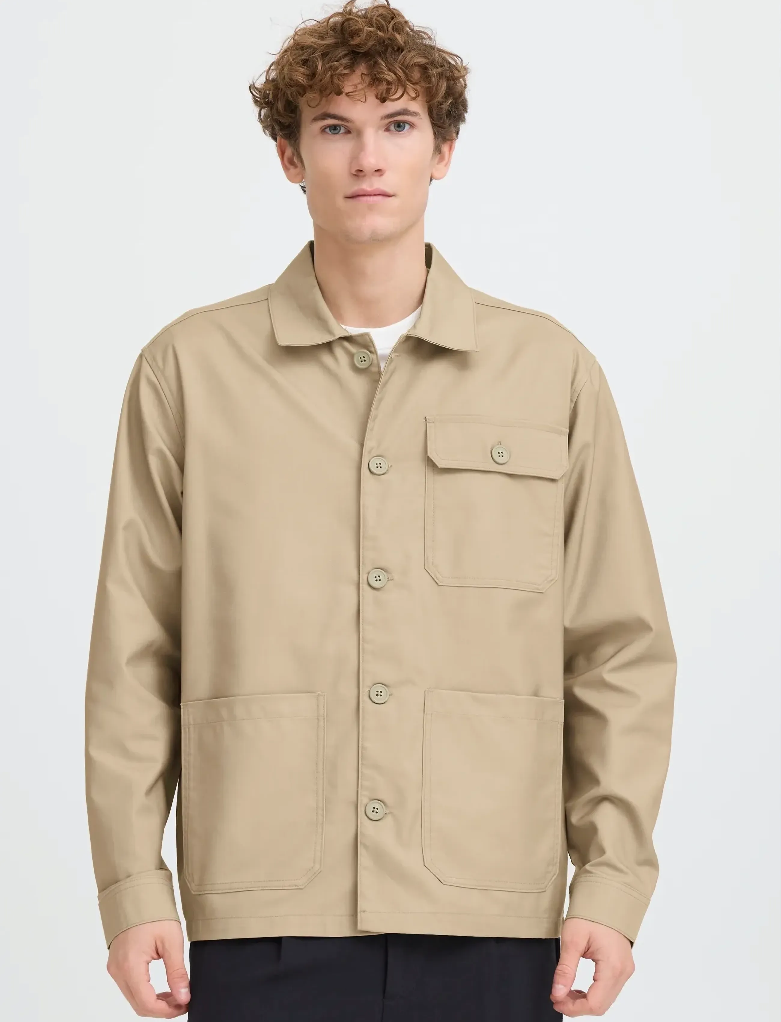 Casual Friday - CFEVANS SHACKET - vårjackor - silver sage - 3