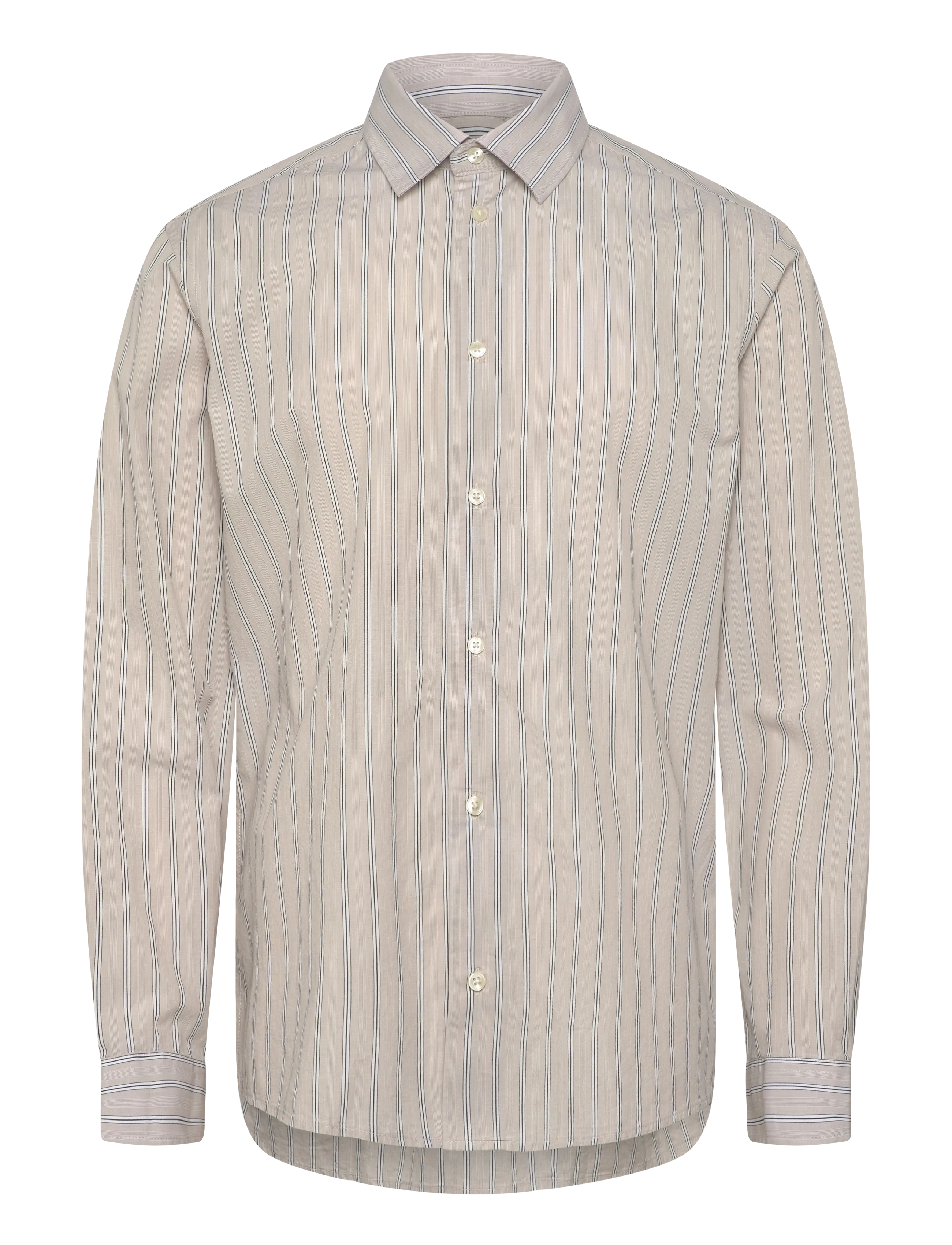 Casual Friday Cfolsson Striped Shirt, L, Beige, Shirts > Striped Shirts, Herre