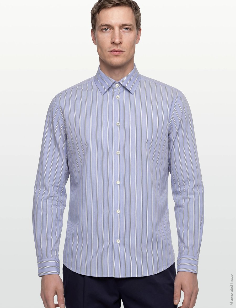 Casual Friday - CFOLSSON STRIPED SHIRT - randiga skjortor - vista blue - 3