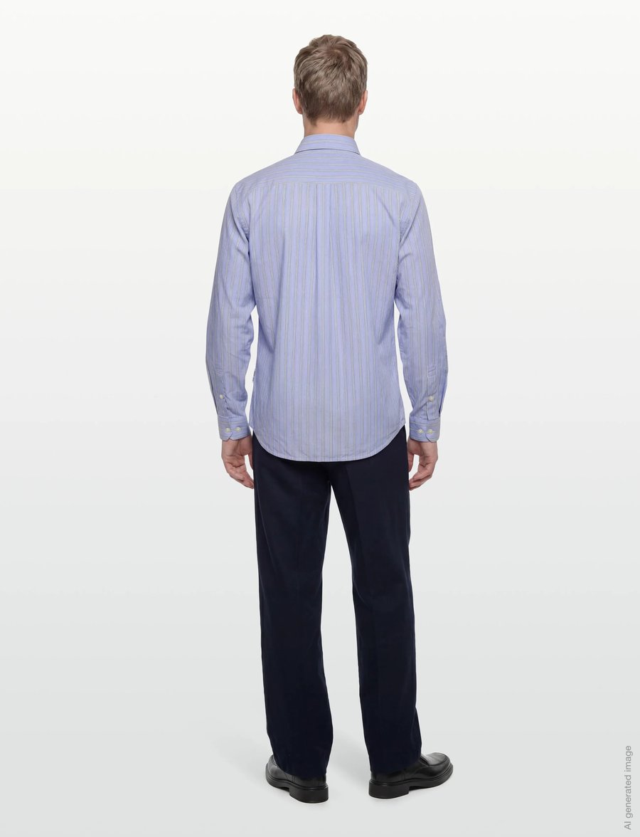 Casual Friday - CFOLSSON STRIPED SHIRT - randiga skjortor - vista blue - 4