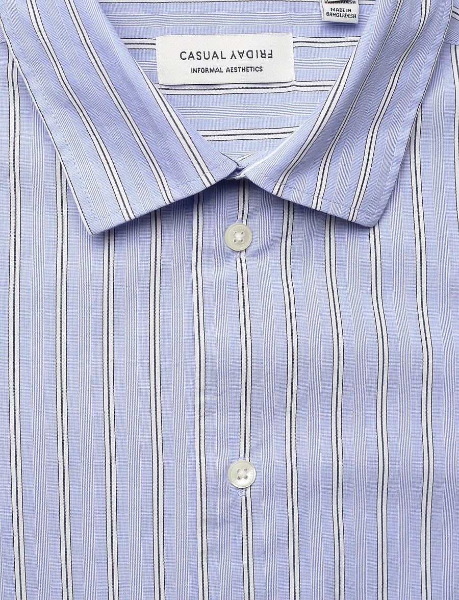 Casual Friday - CFOLSSON STRIPED SHIRT - randiga skjortor - vista blue - 5