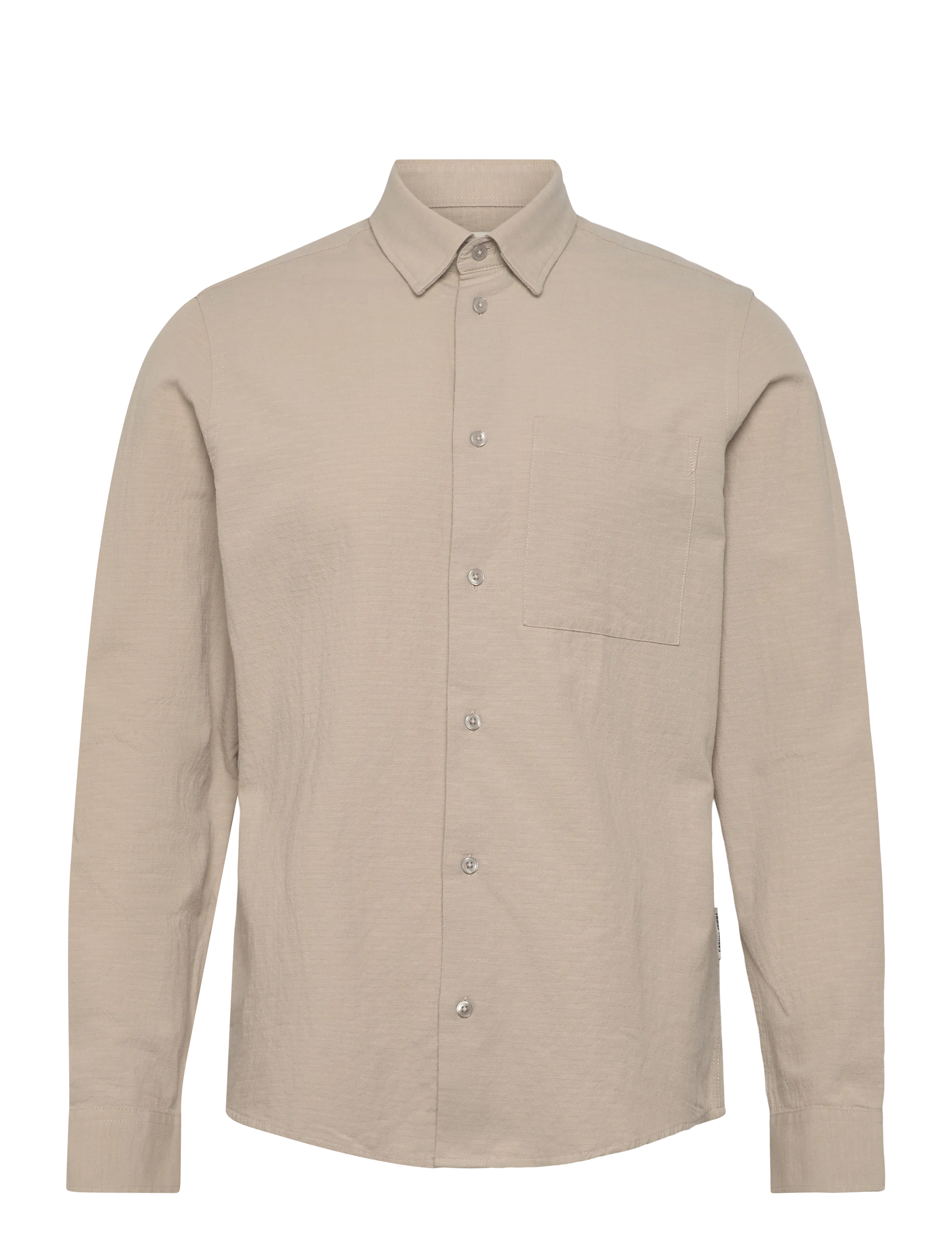 Casual Friday CFAABERG STRUCTURED SHIRT - Riided - ISLAND FOSSIL / beige