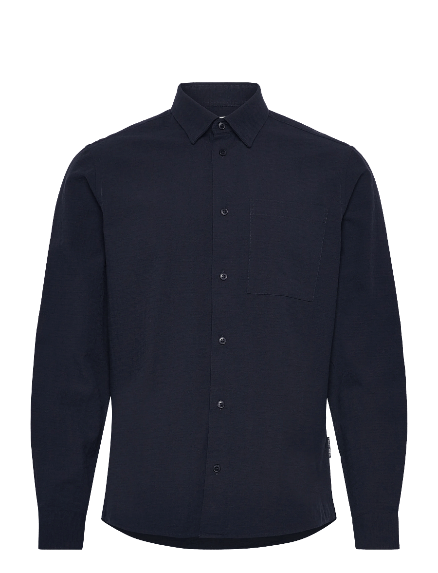 Casual Friday - CFAABERG STRUCTURED SHIRT - rennot kauluspaidat - navy blazer - 1