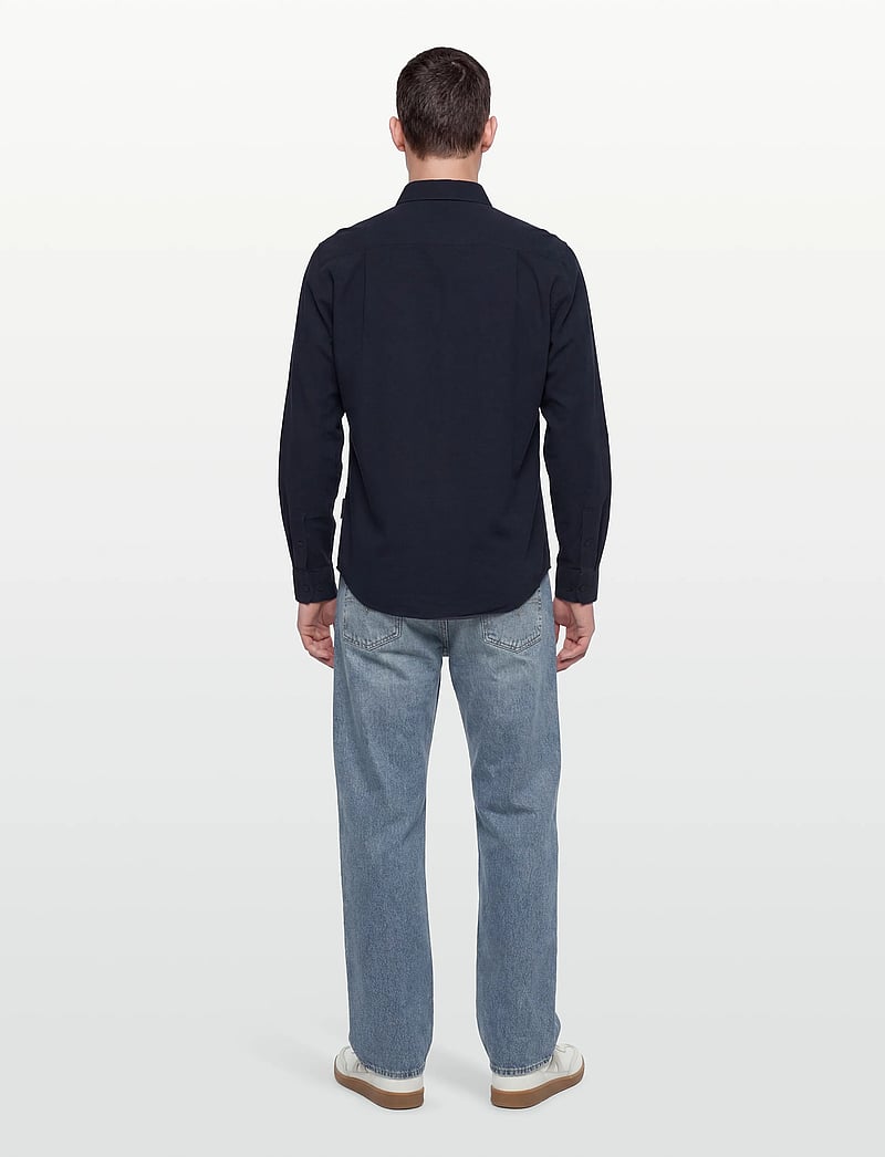Casual Friday - CFAABERG STRUCTURED SHIRT - rennot kauluspaidat - navy blazer - 4
