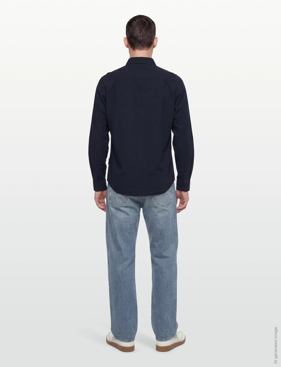 Casual Friday - CFAABERG STRUCTURED SHIRT - rennot kauluspaidat - navy blazer - 4