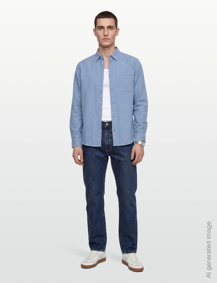 Casual Friday - CFAABERG STRUCTURED SHIRT - casual skjorter - vista blue - 0