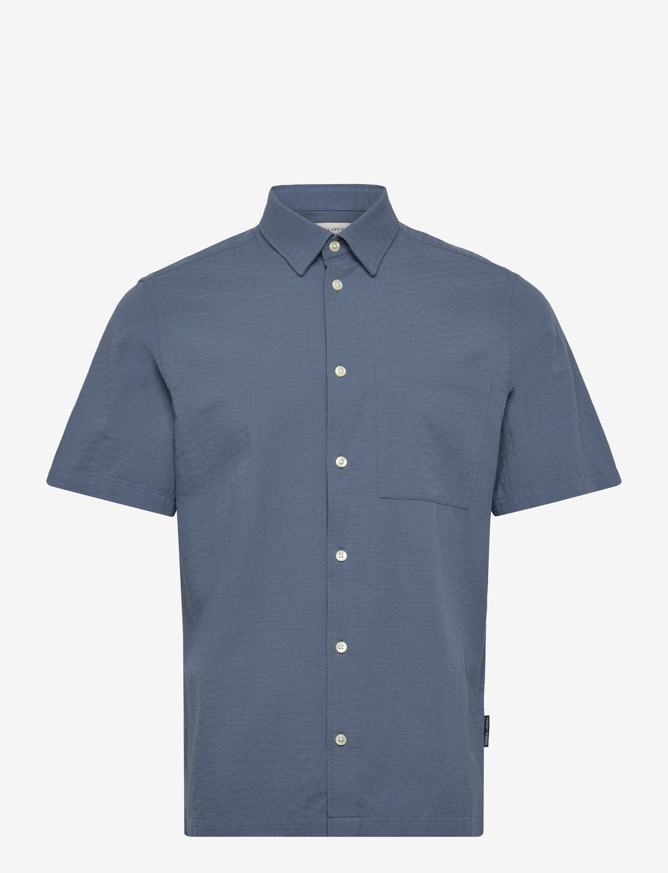 Casual Friday - CFAABERG SS STRUCTURED SHIRT - kurzarmhemden - bering sea - 0