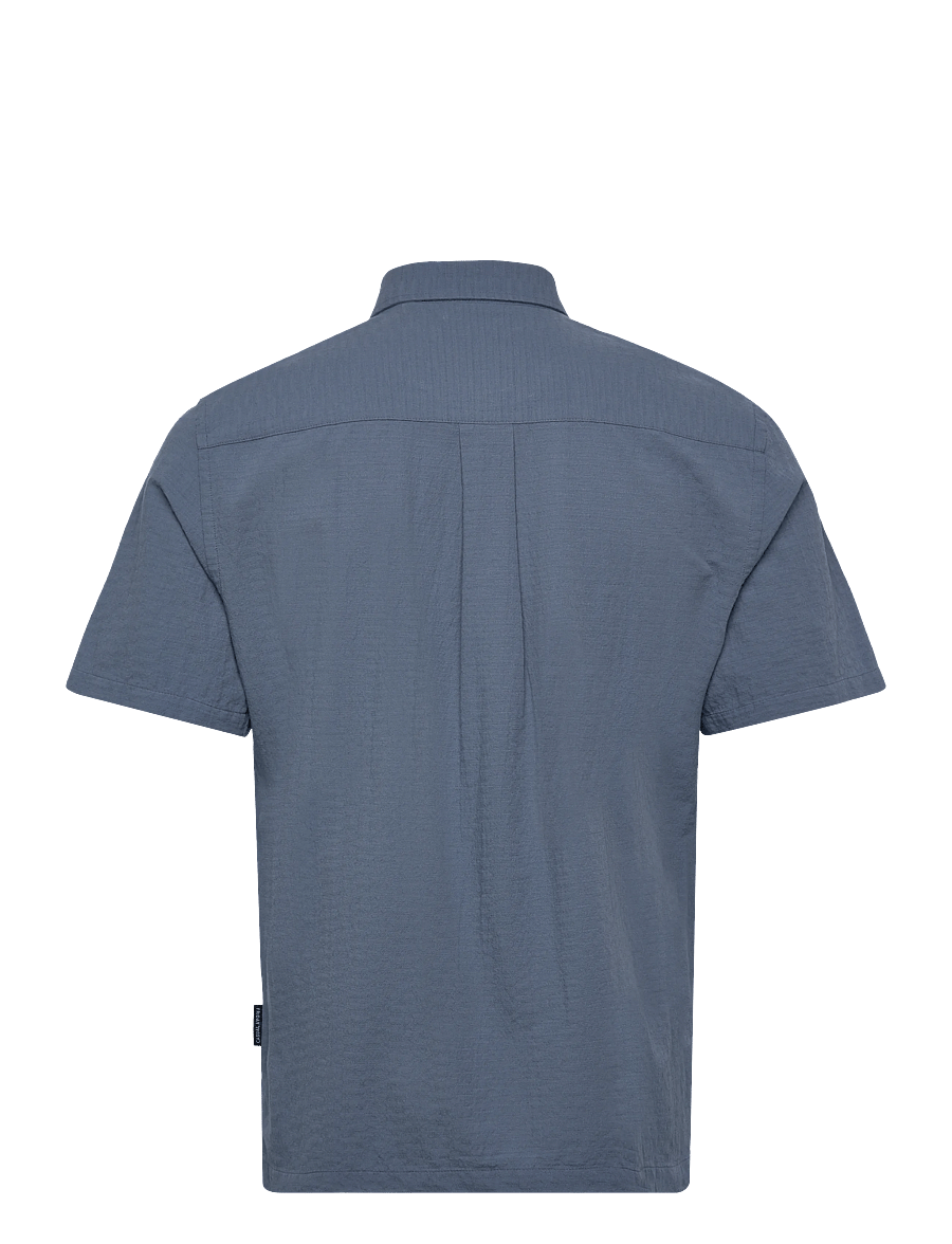 Casual Friday - CFAABERG SS STRUCTURED SHIRT - kurzarmhemden - bering sea - 1