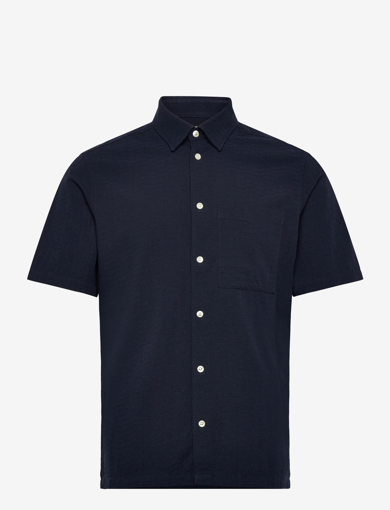 Casual Friday - CFAABERG SS STRUCTURED SHIRT - laveste priser - navy blazer - 0