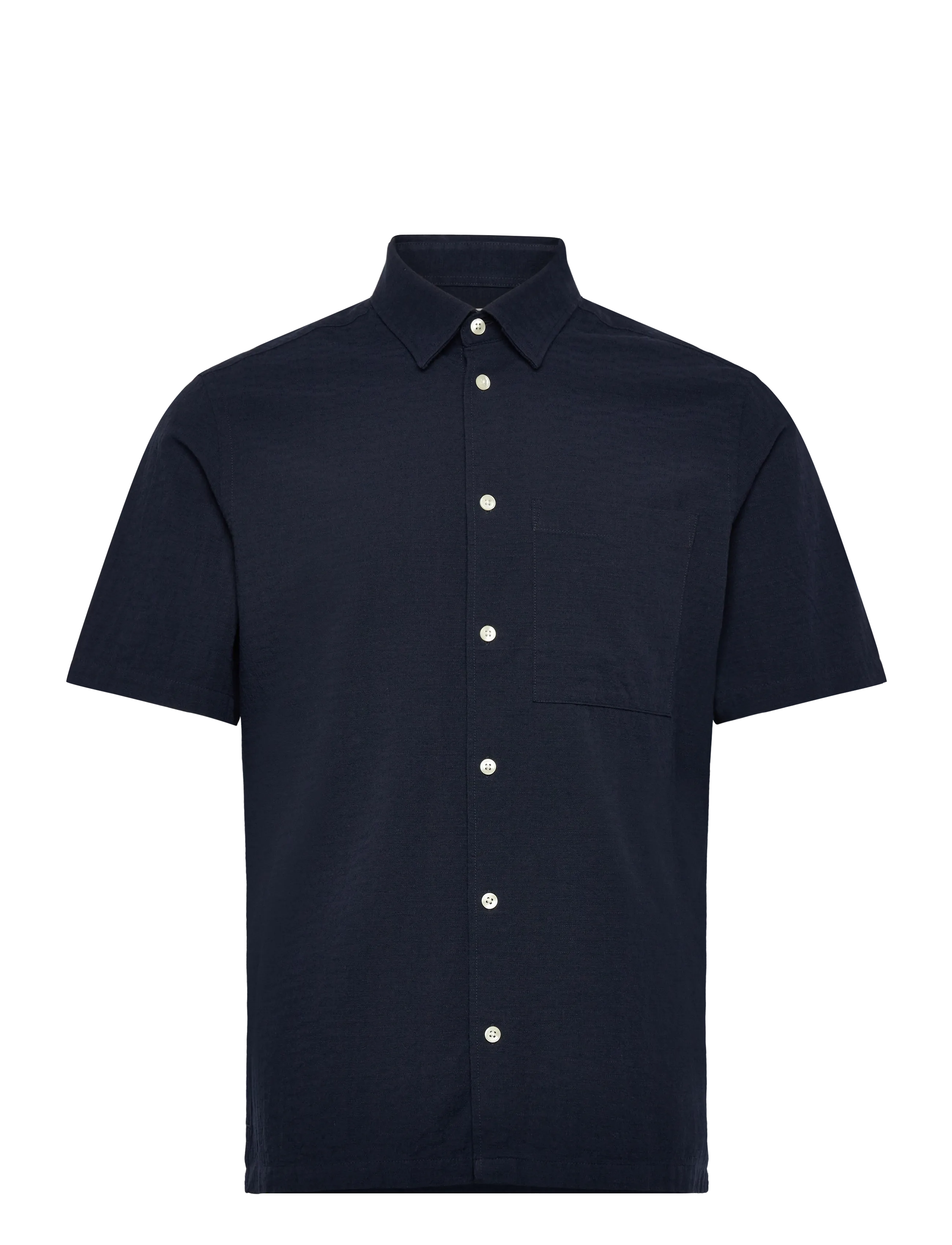Casual Friday CFAABERG SS STRUCTURED SHIRT - Kortærmede skjorter - NAVY BLAZER / navy