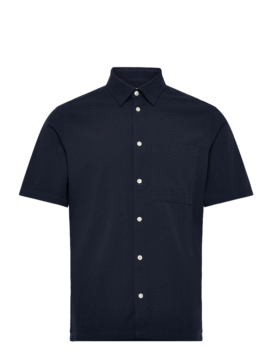 Casual Friday - CFAABERG SS STRUCTURED SHIRT - short-sleeved shirts - navy blazer - 0