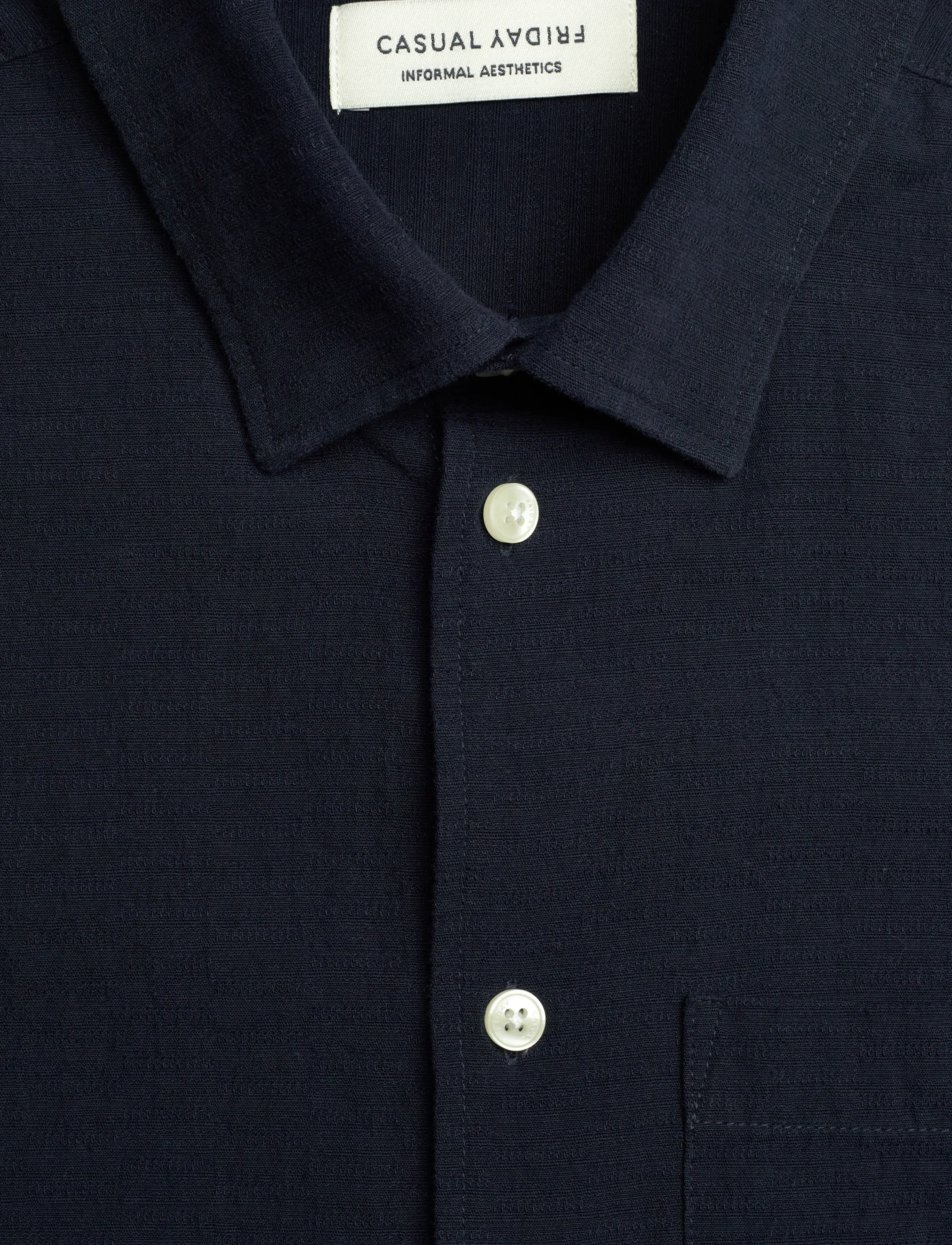 Casual Friday - CFAABERG SS STRUCTURED SHIRT - kurzarmhemden - navy blazer - 2