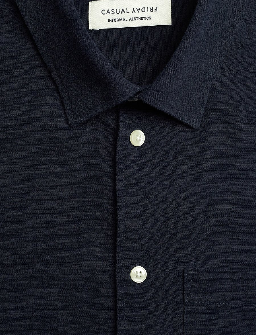 Casual Friday - CFAABERG SS STRUCTURED SHIRT - short-sleeved shirts - navy blazer - 2