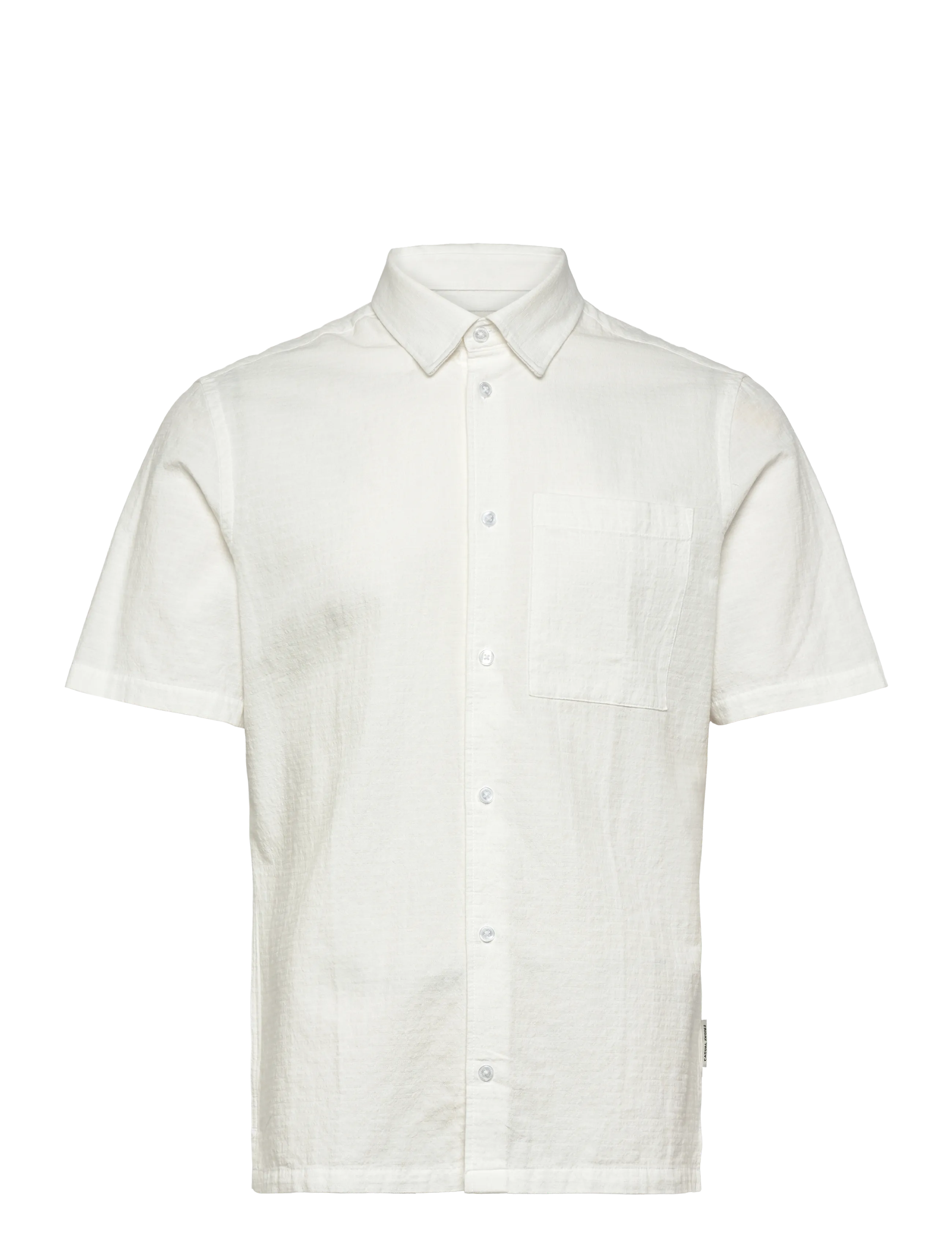 Casual Friday CFAABERG SS STRUCTURED SHIRT - Kortærmede skjorter - SNOW WHITE / white