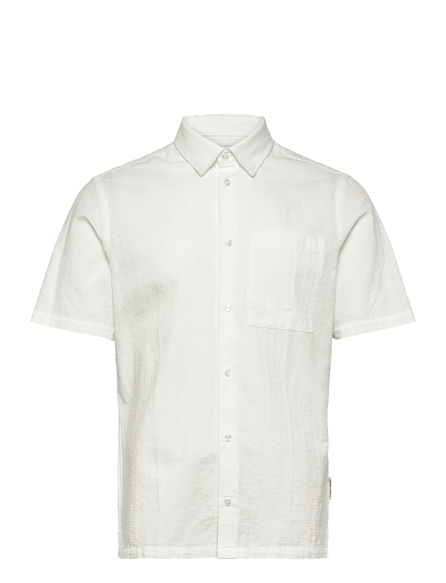 Casual Friday - CFAABERG SS STRUCTURED SHIRT - lühikeste varrukatega särgid - snow white - 0