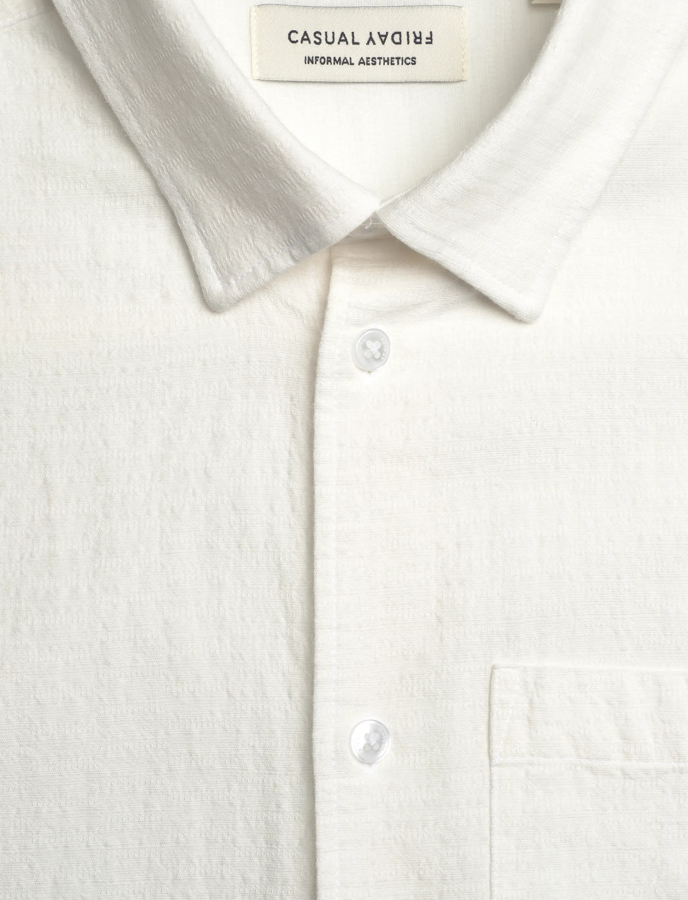 Casual Friday - CFAABERG SS STRUCTURED SHIRT - laveste priser - snow white - 2