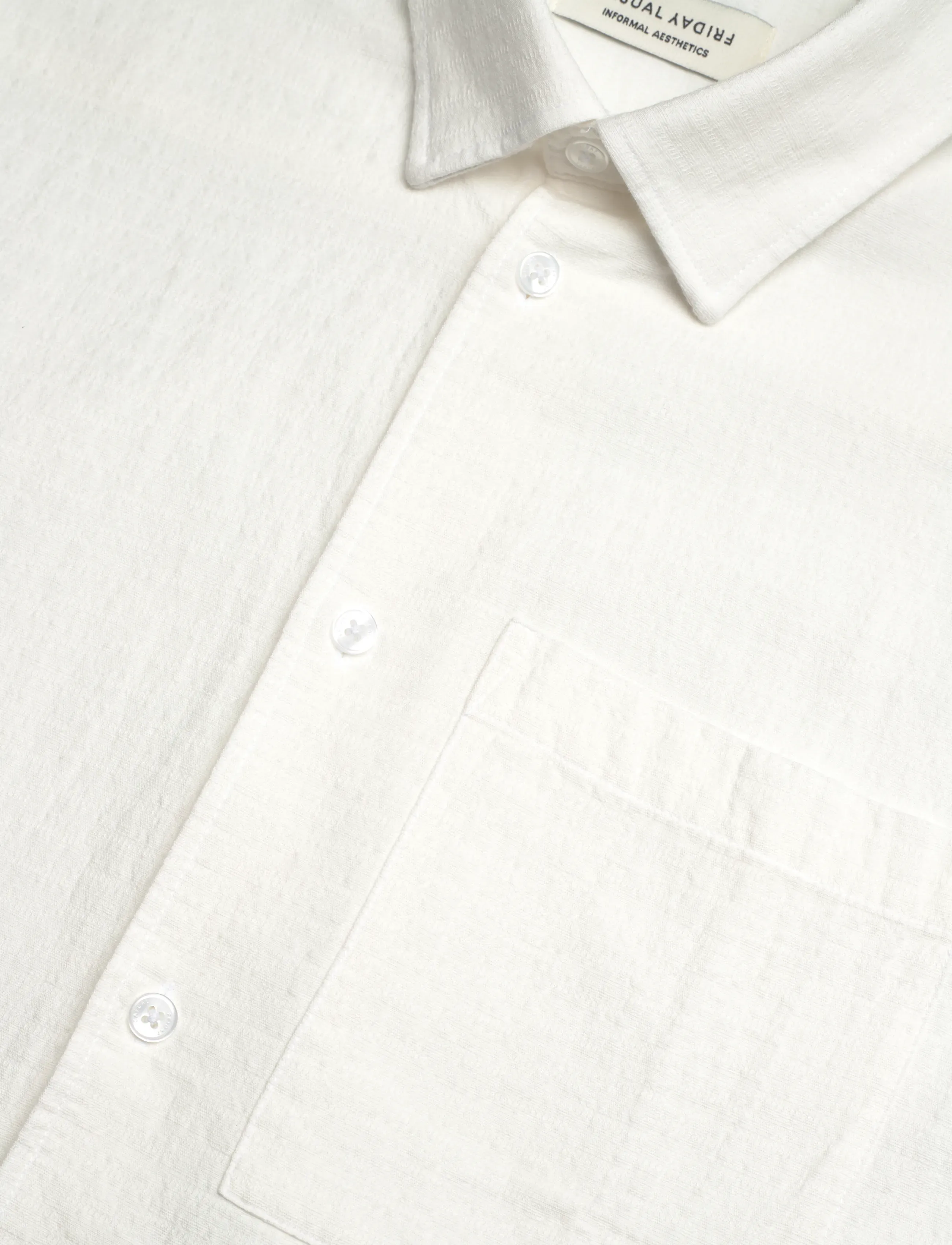 Casual Friday - CFAABERG SS STRUCTURED SHIRT - lühikeste varrukatega särgid - snow white - 3