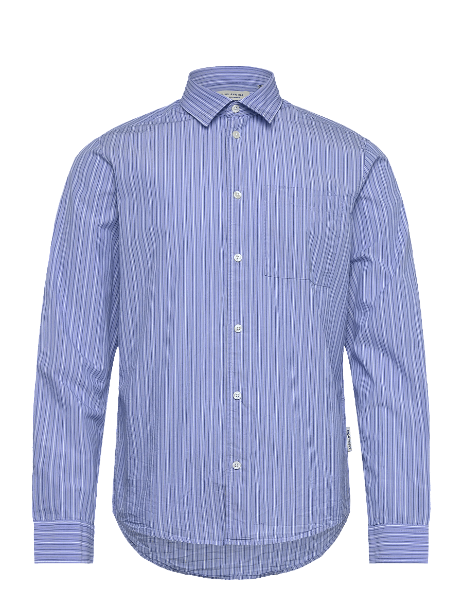 Casual Friday - CFJANSSON STRIPED SHIRT - triibulised särgid - vista blue - 0