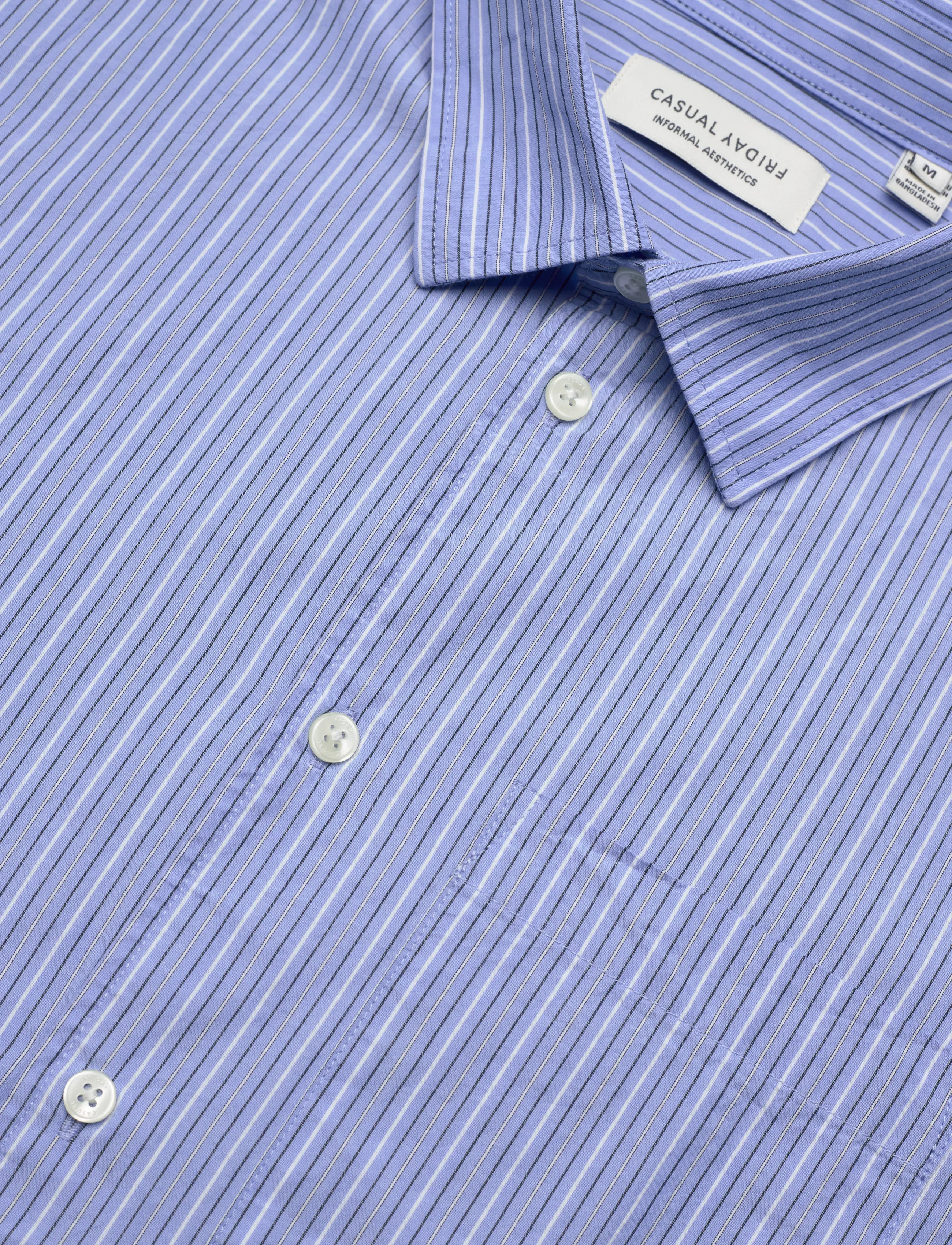 Casual Friday - CFJANSSON STRIPED SHIRT - triibulised särgid - vista blue - 3
