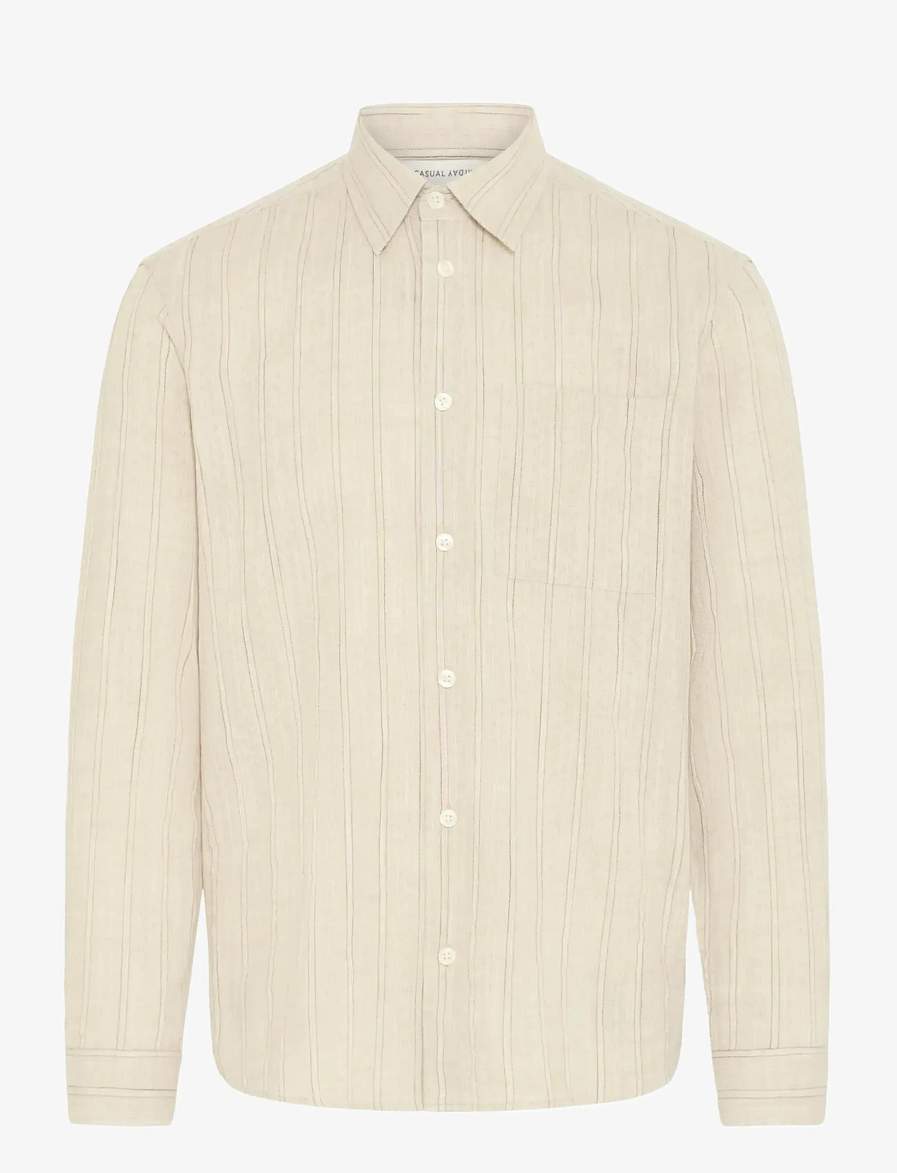 Casual Friday - CFHEDMAN DOBBY STRIPED SHIRT - triibulised särgid - island fossil - 1