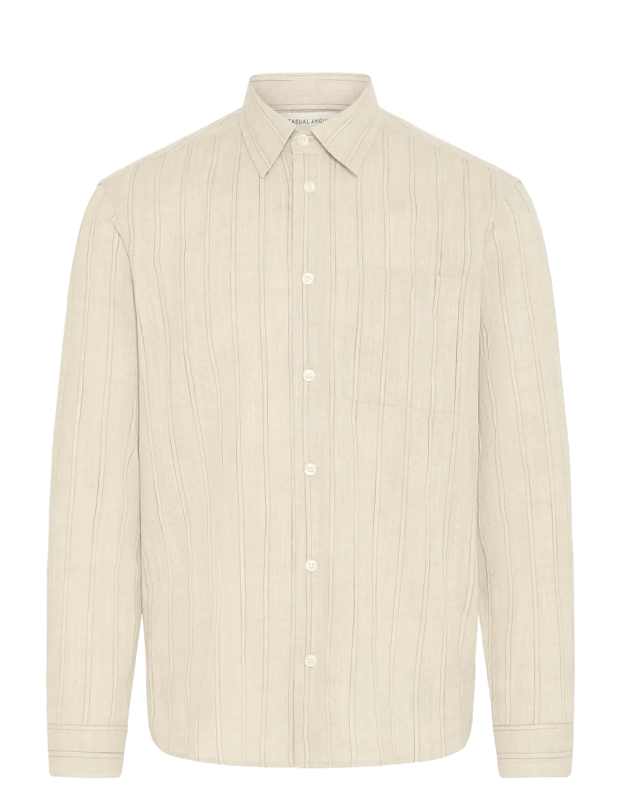 Casual Friday - CFHEDMAN DOBBY STRIPED SHIRT - randiga skjortor - island fossil - 1