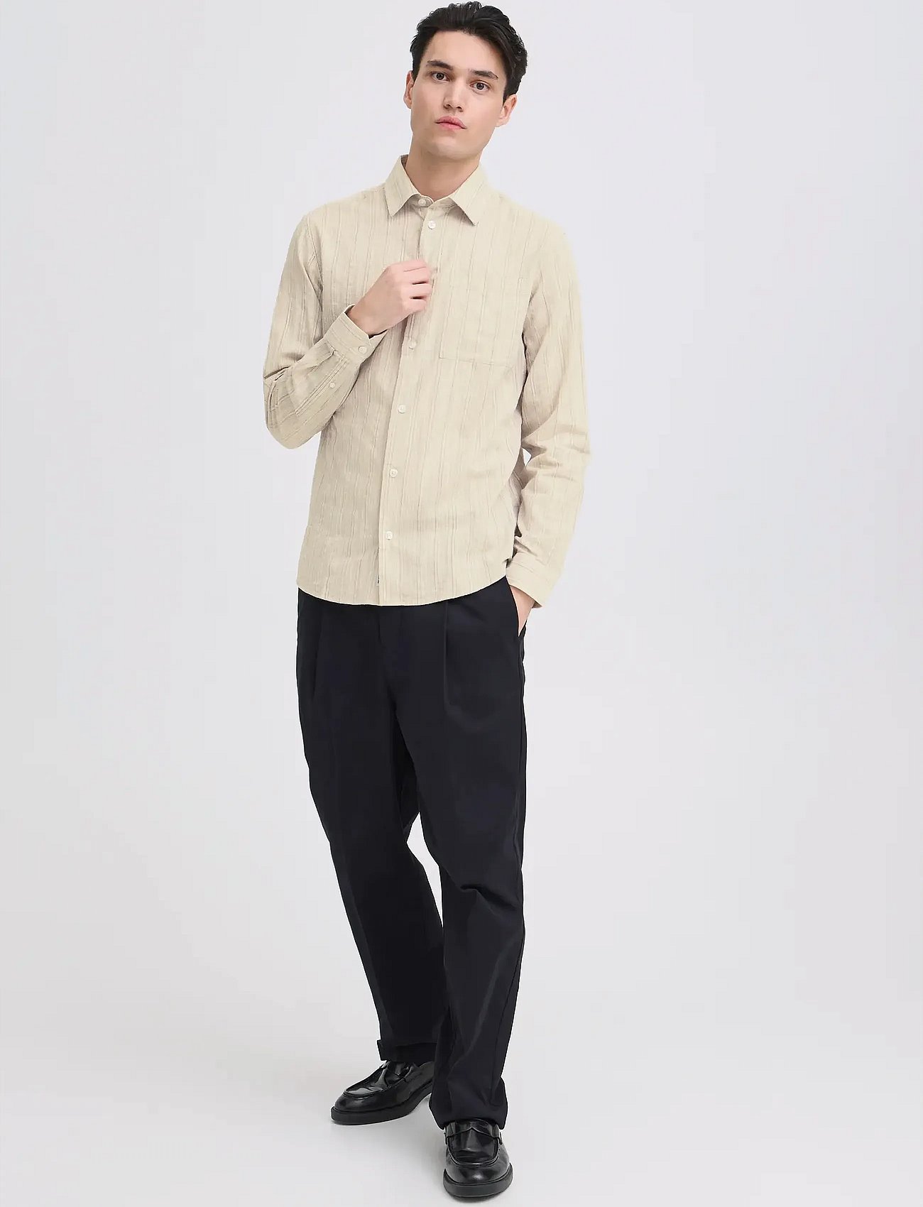 CFHEDMAN DOBBY STRIPED SHIRT - ISLAND FOSSIL