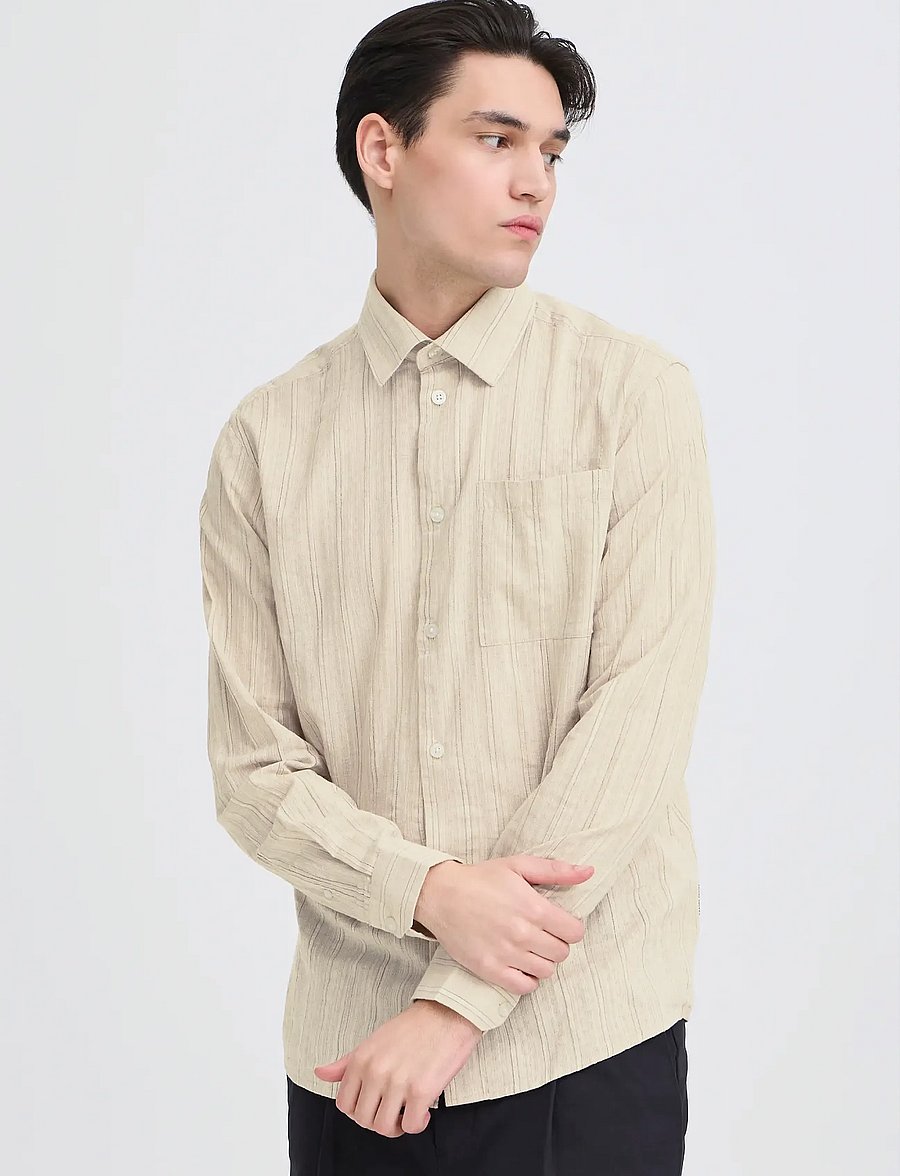 Casual Friday - CFHEDMAN DOBBY STRIPED SHIRT - randiga skjortor - island fossil - 3