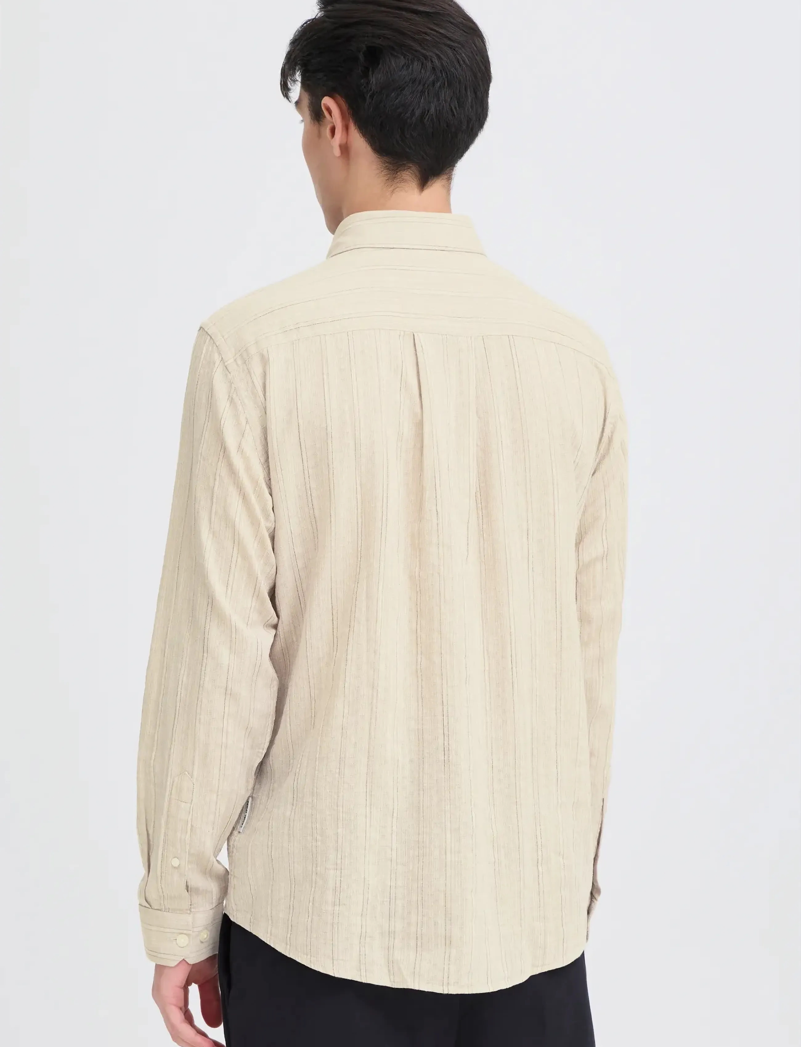 Casual Friday - CFHEDMAN DOBBY STRIPED SHIRT - randiga skjortor - island fossil - 4