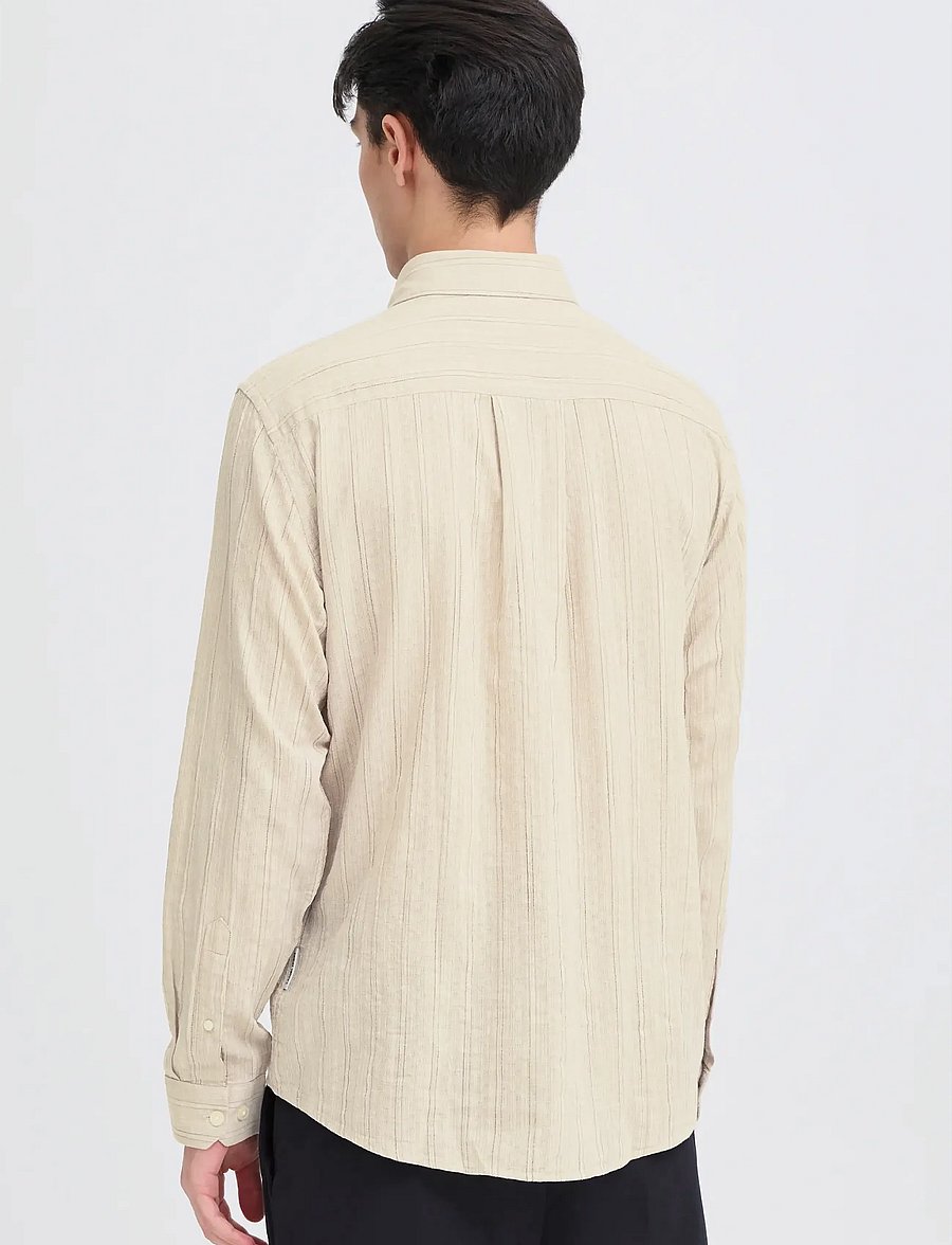 Casual Friday - CFHEDMAN DOBBY STRIPED SHIRT - randiga skjortor - island fossil - 4
